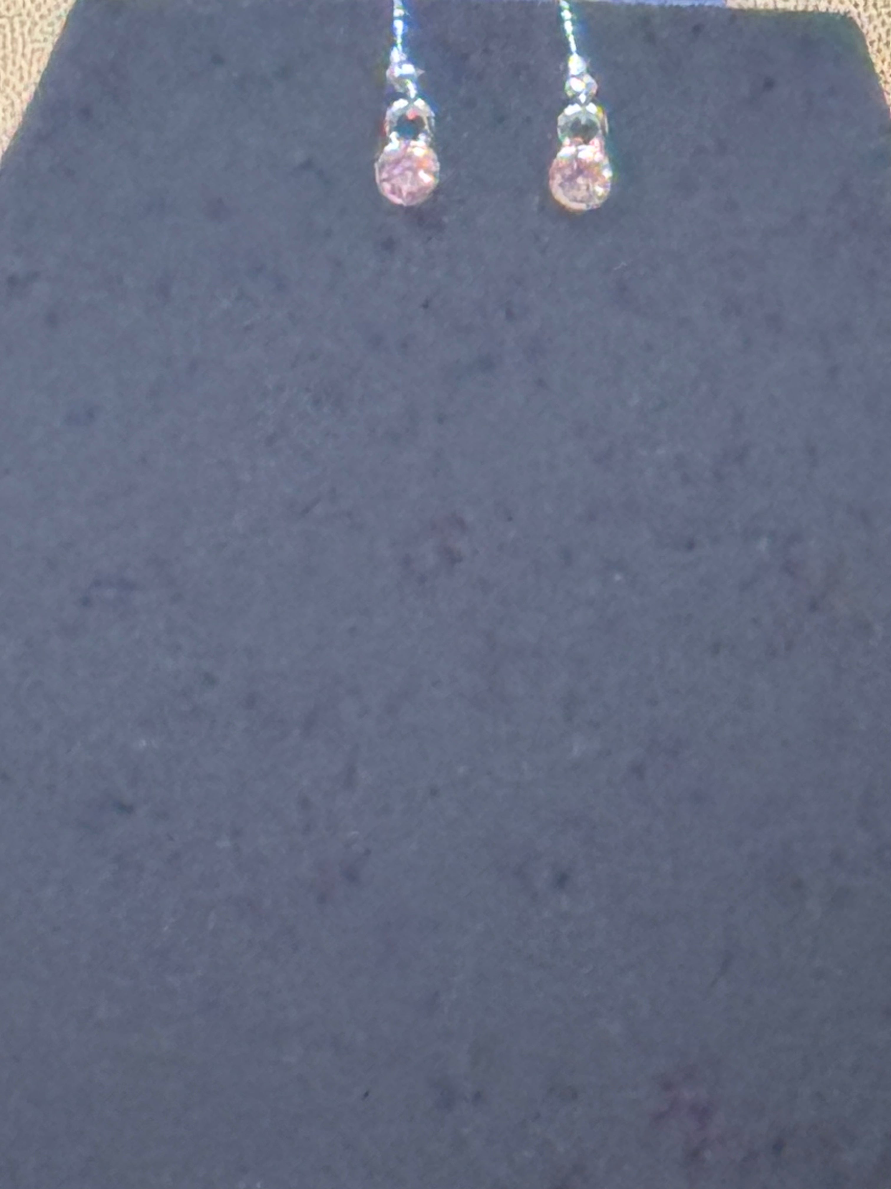 Paparazzi Rainbow Resplendence Pastel Multi-Color Rhinestone Necklace & Earring Set – Silver