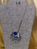 NWT Paparazzi "Lush Lattice" Blue Necklace Set – February 2023 Fashion Fix Exclusive