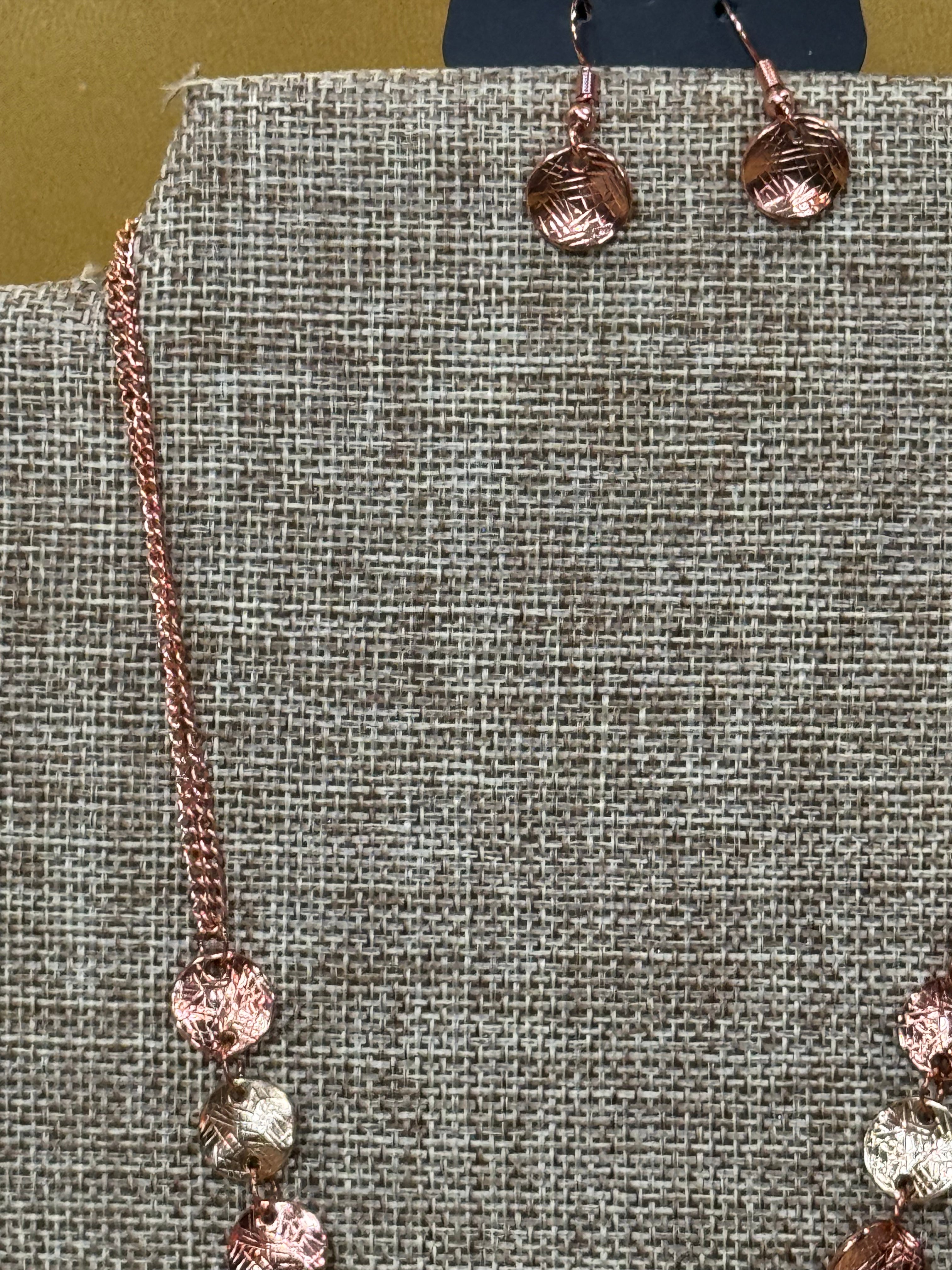 Paparazzi "Simple Sheen" Copper Necklace Set