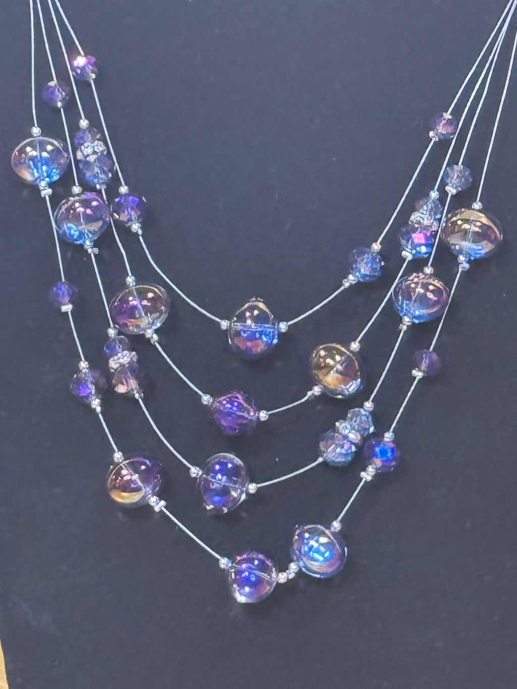 Paparazzi "Cosmic Real Estate" Purple Oil Spill Illusion Necklace Set