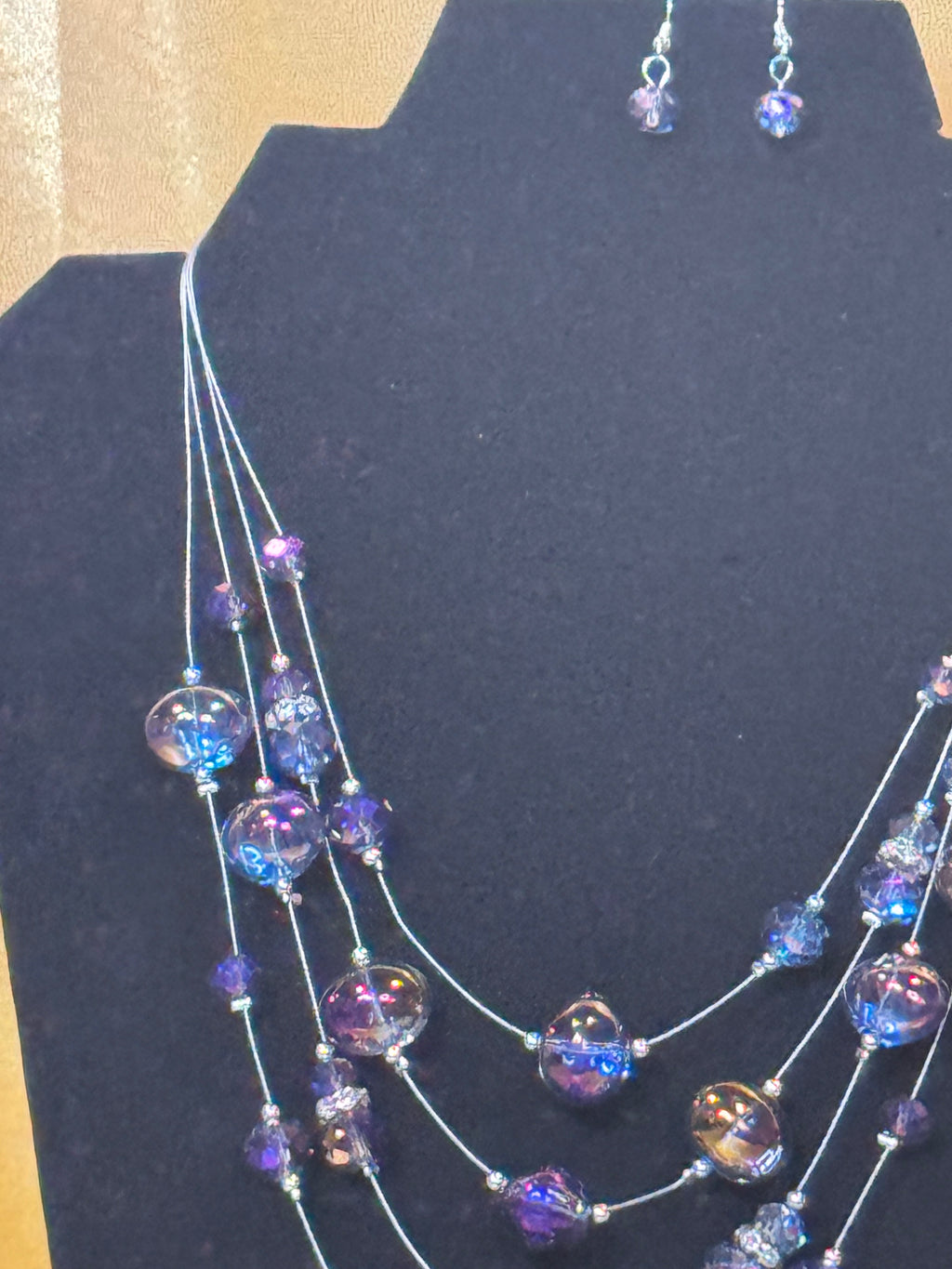 Paparazzi "Cosmic Real Estate" Purple Oil Spill Illusion Necklace Set