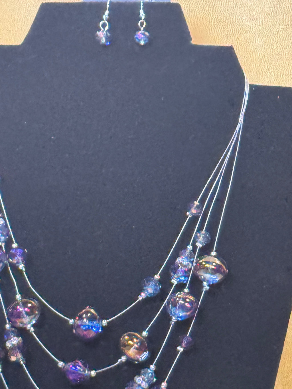 Paparazzi "Cosmic Real Estate" Purple Oil Spill Illusion Necklace Set