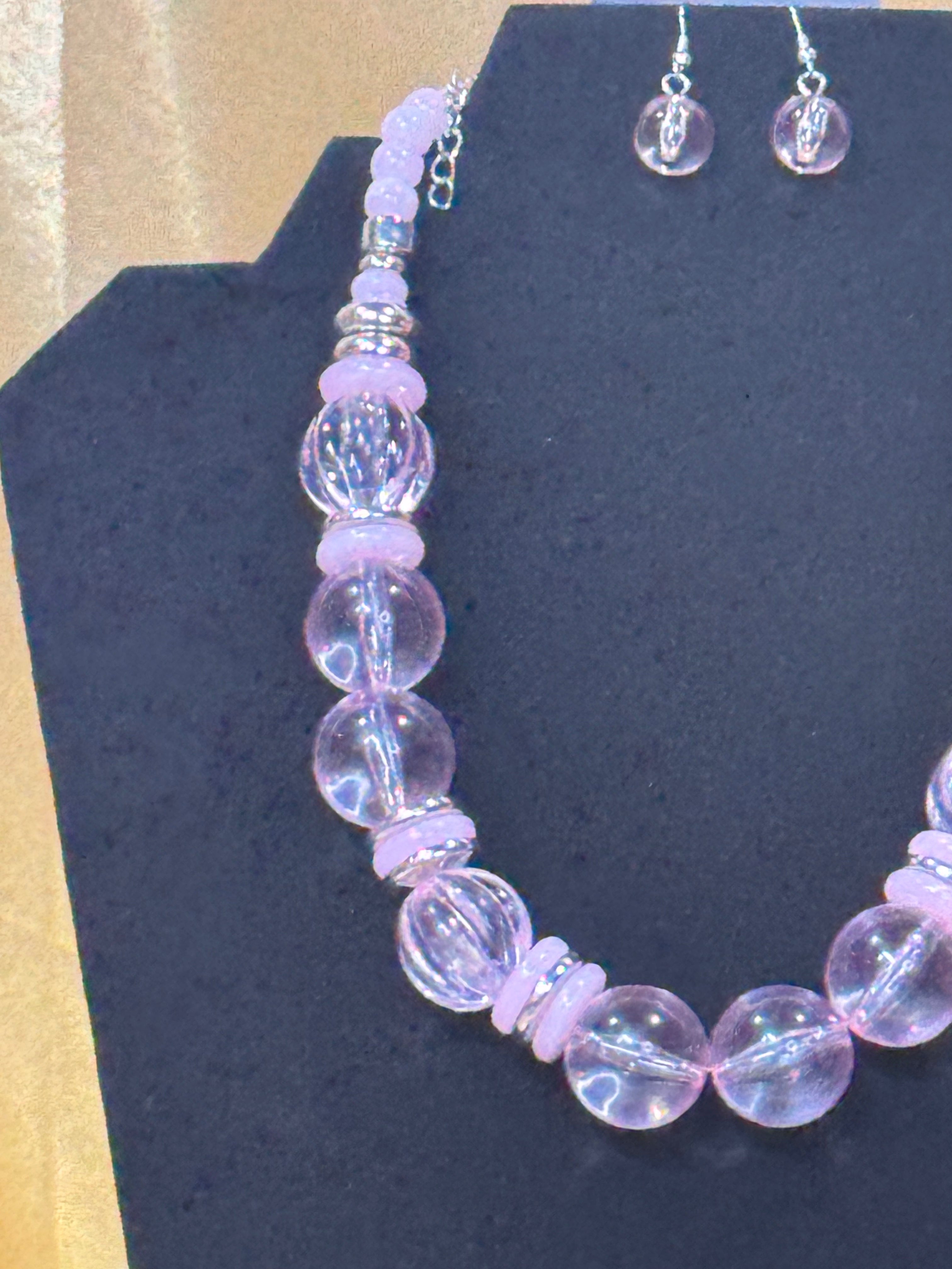 Paparazzi "Bubbly Beauty" Necklace & Earrings Set – Pastel Pink 🌸