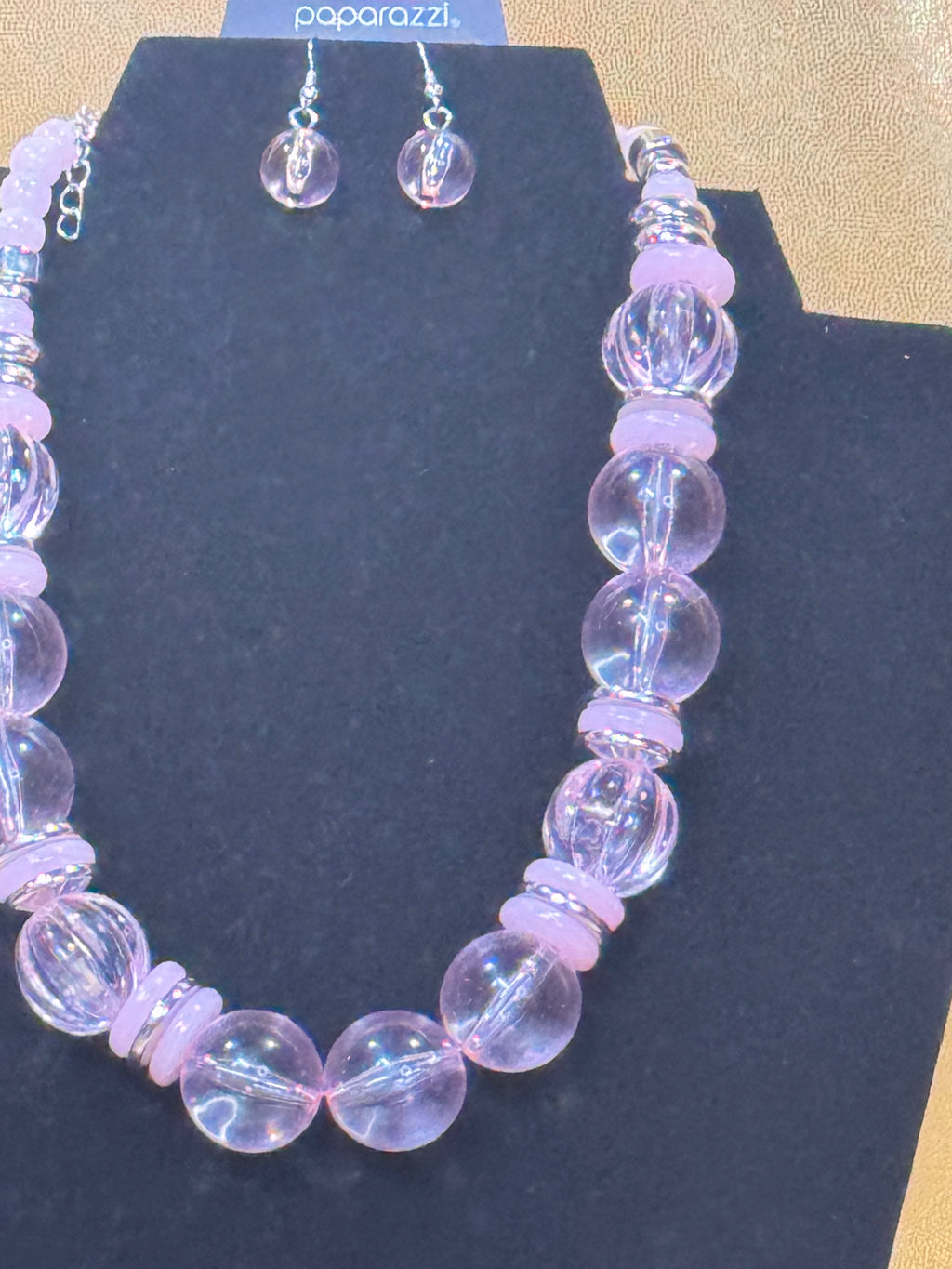 Paparazzi "Bubbly Beauty" Necklace & Earrings Set – Pastel Pink 🌸