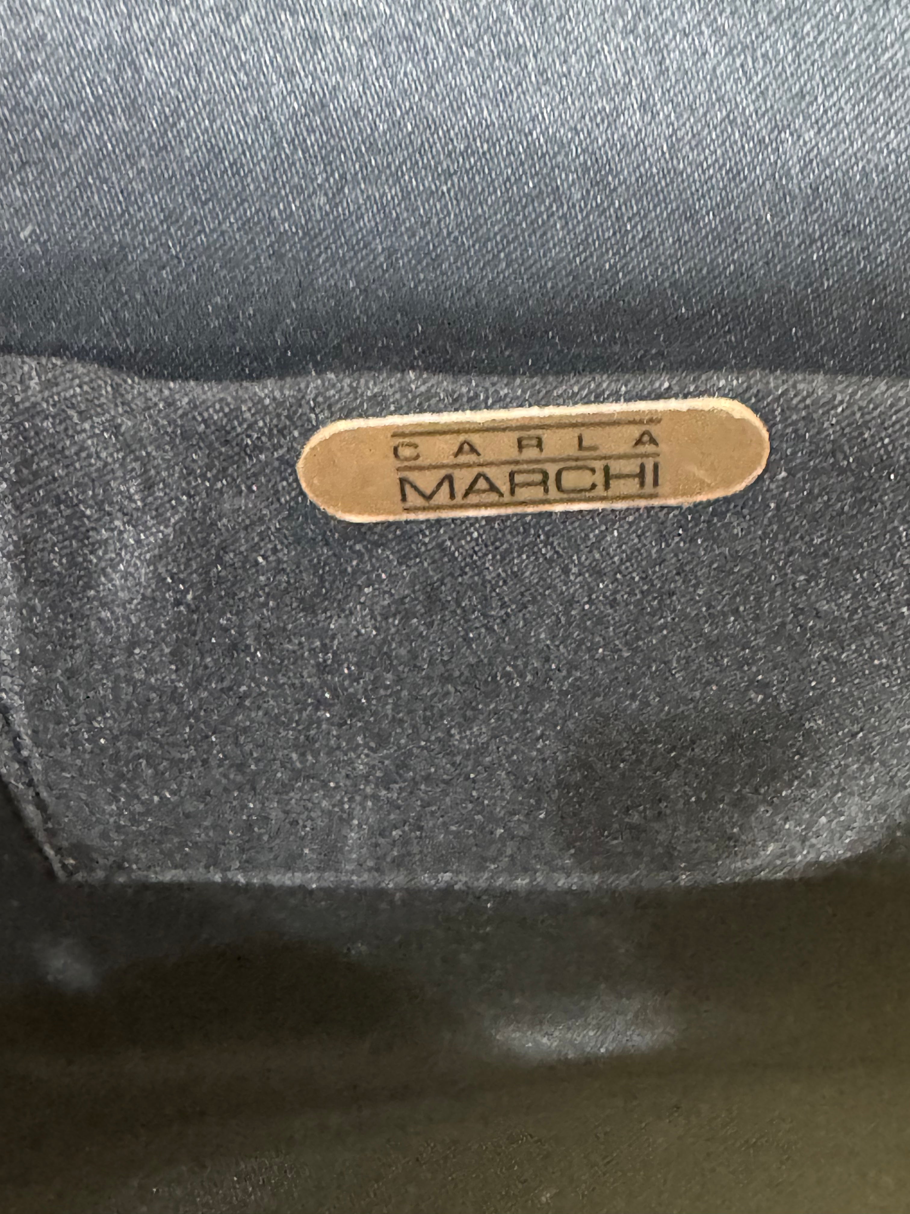 Vintage Carla Marchi Black Velvet Beaded Evening Bag - Handmade