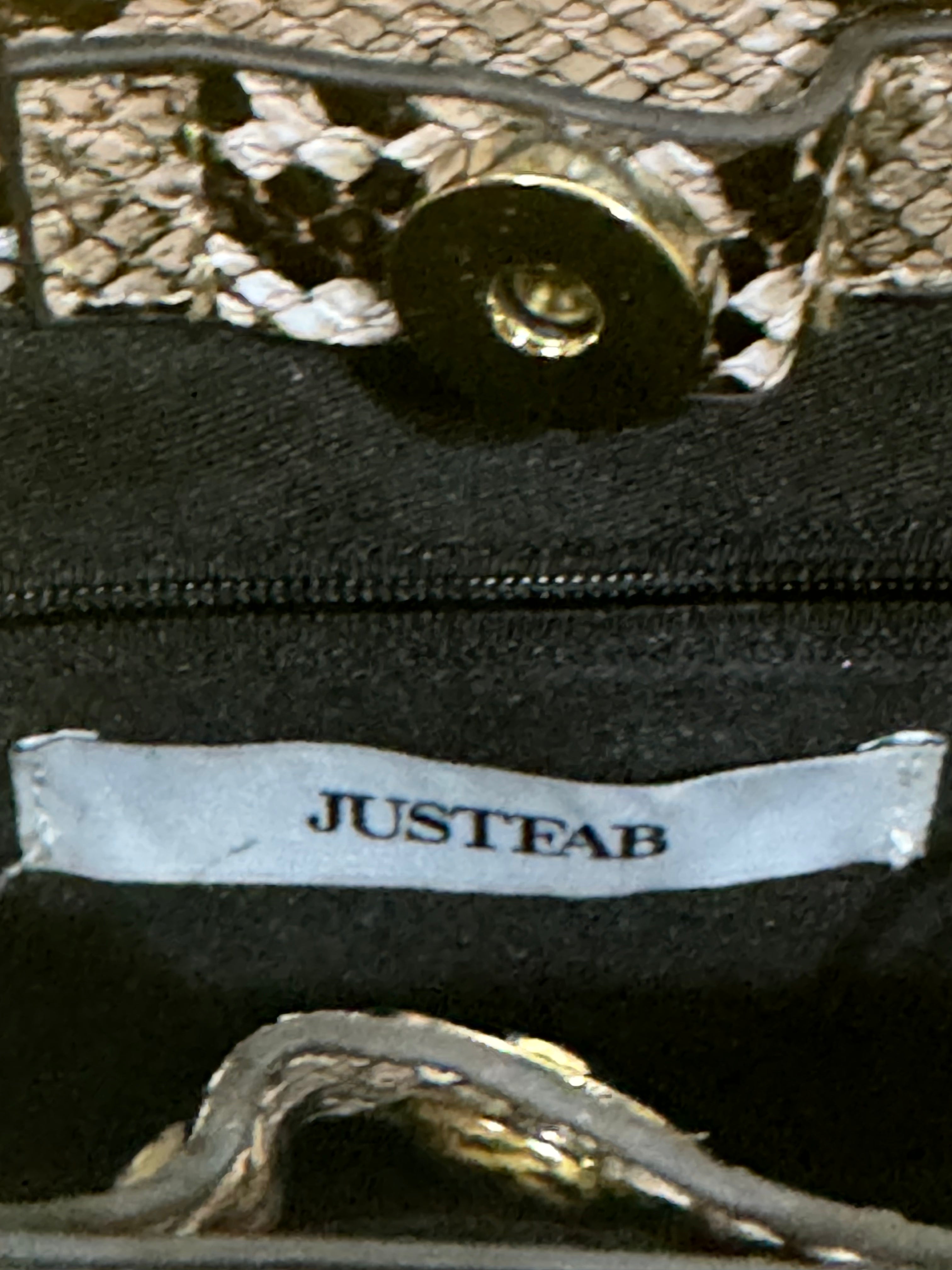 🐍 JustFab Snakeskin Print Structured Mini Crossbody Bag
