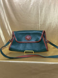 Vintage Dooney & Bourke All-Weather Leather Surrey Crossbody Bag – Forest Green