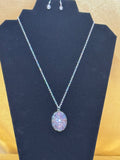 Paparazzi "Venice Vacation" Necklace - Cat's Eye Stone & Filigree with Matching Earrings