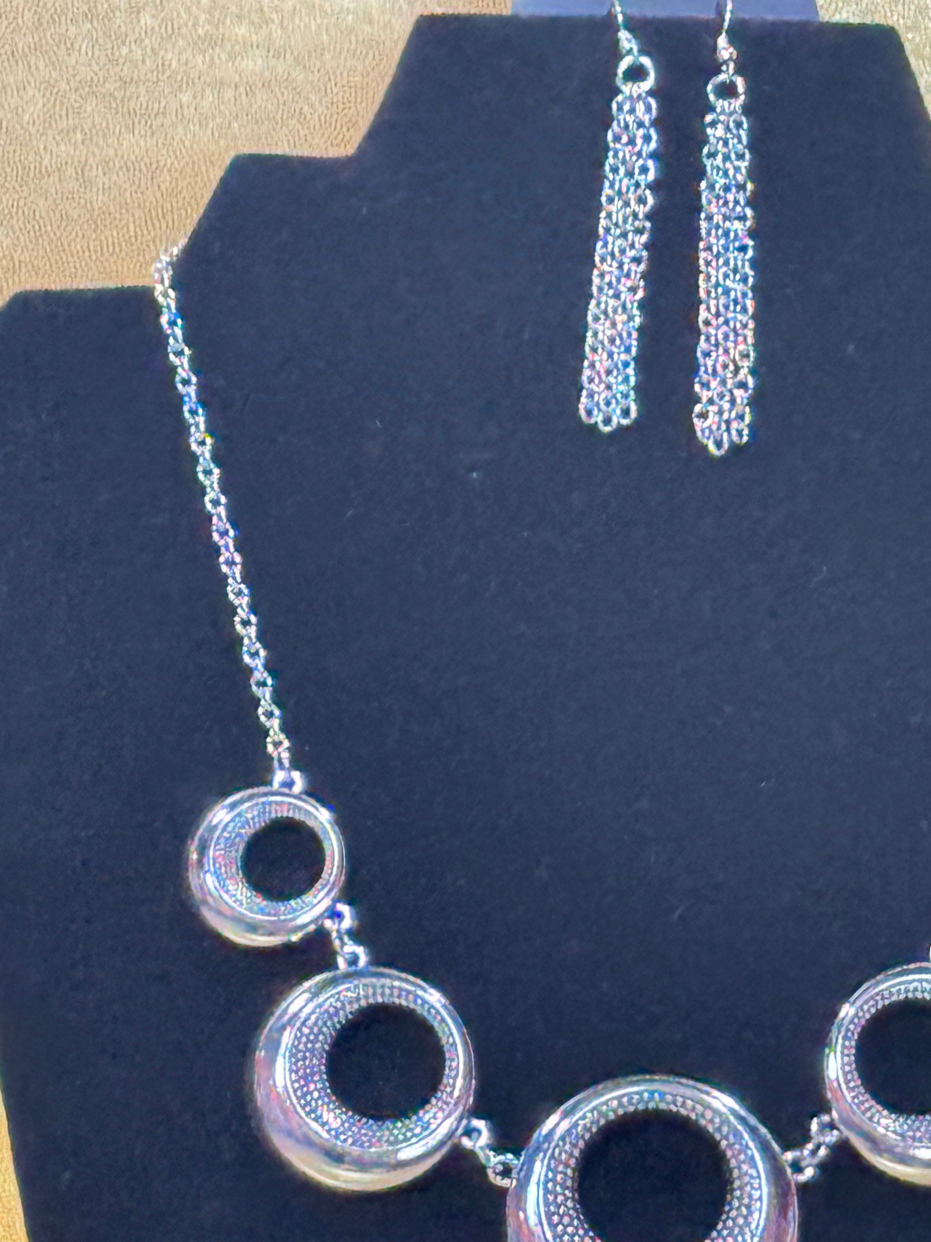 Solar Cycle Silver Necklace Set by Paparazzi