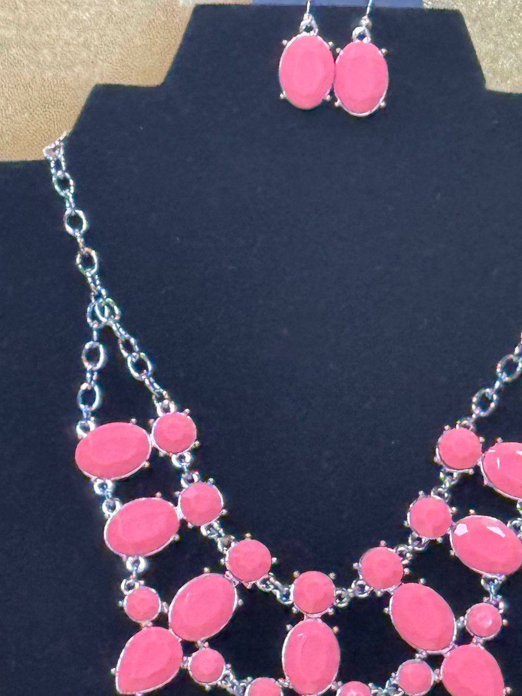 Paparazzi "Significant Influence" Pink Bead Statement Necklace & Earring Set ✨