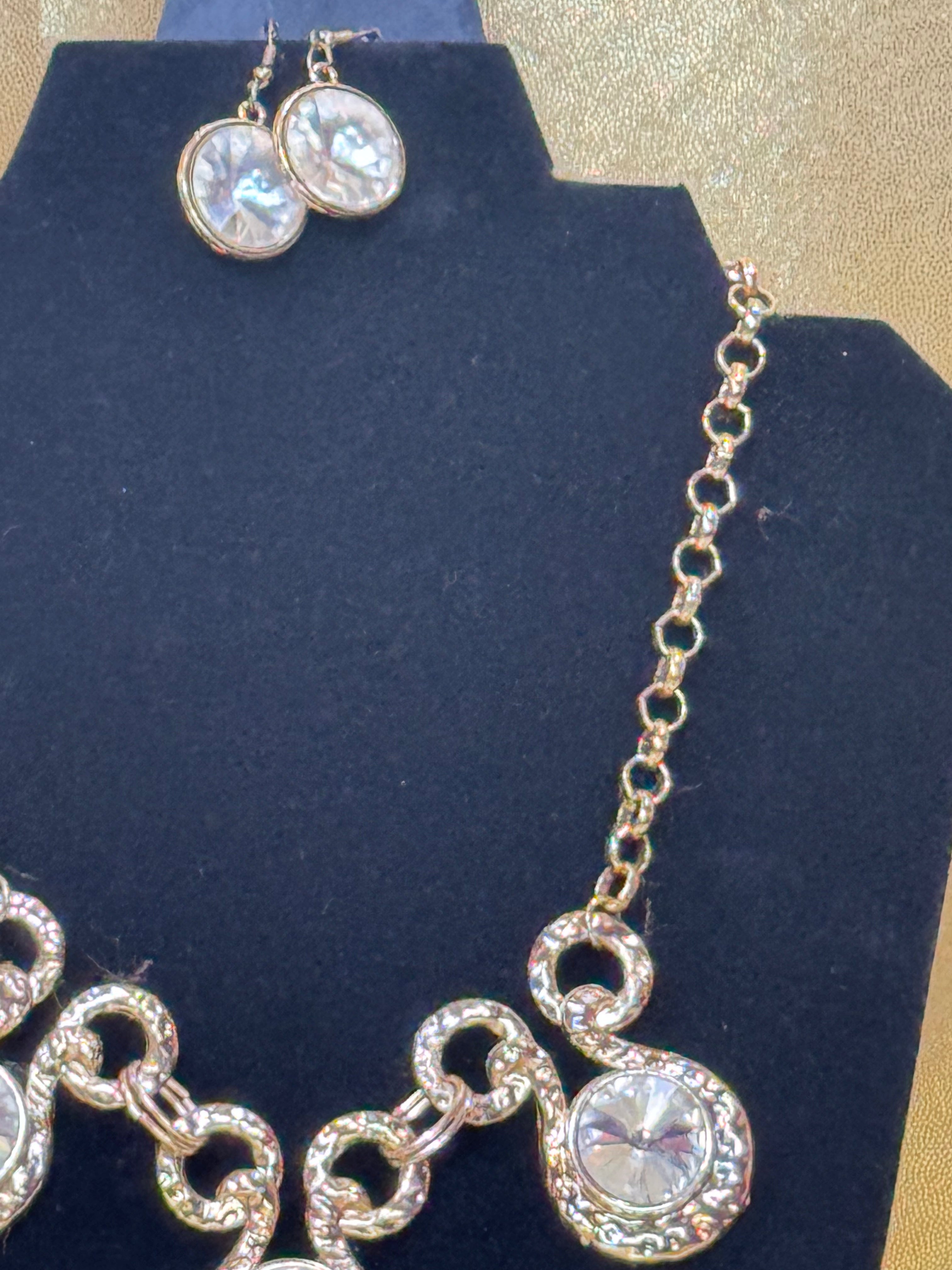 Paparazzi "Hypnotized" Gold Statement Necklace & Earring Set