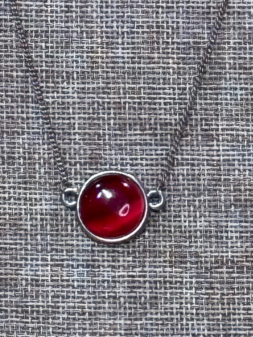 Paparazzi "Fashionably Fantabulous" Red Dainty Minimalist Pendant Necklace & Earrings Set NEW