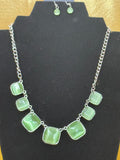 Paparazzi "Aura Allure" Mint Green Cat's Eye Necklace & Earring Set