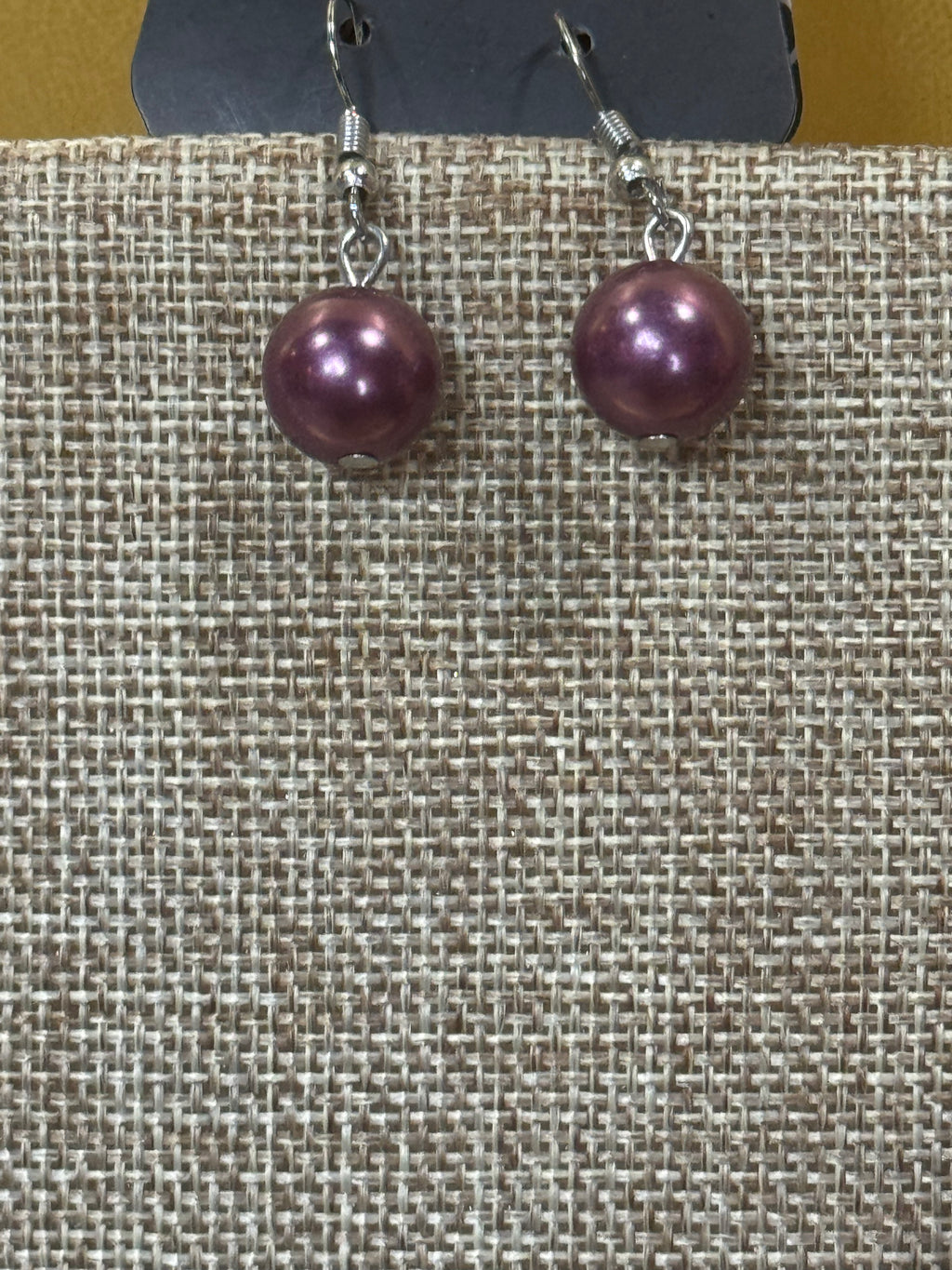 Paparazzi 5th Avenue A-Lister Two-Tone Purple & White Faux Pearl Necklace & Earring Set