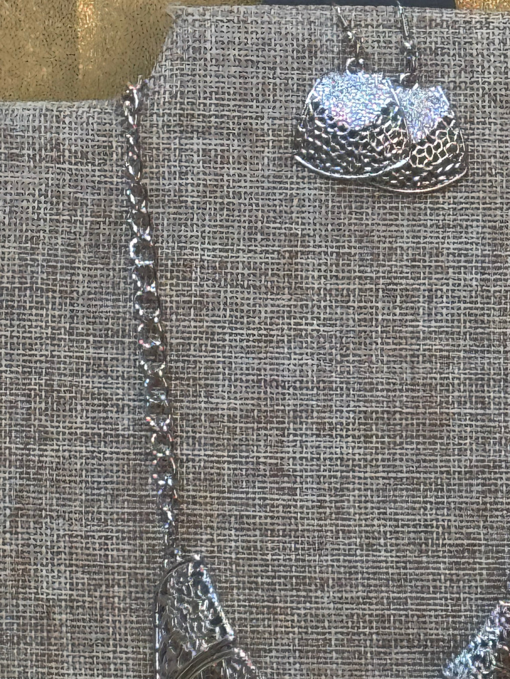 Paparazzi "Command and Conquer" Silver Bib Statement Necklace & Earring Set