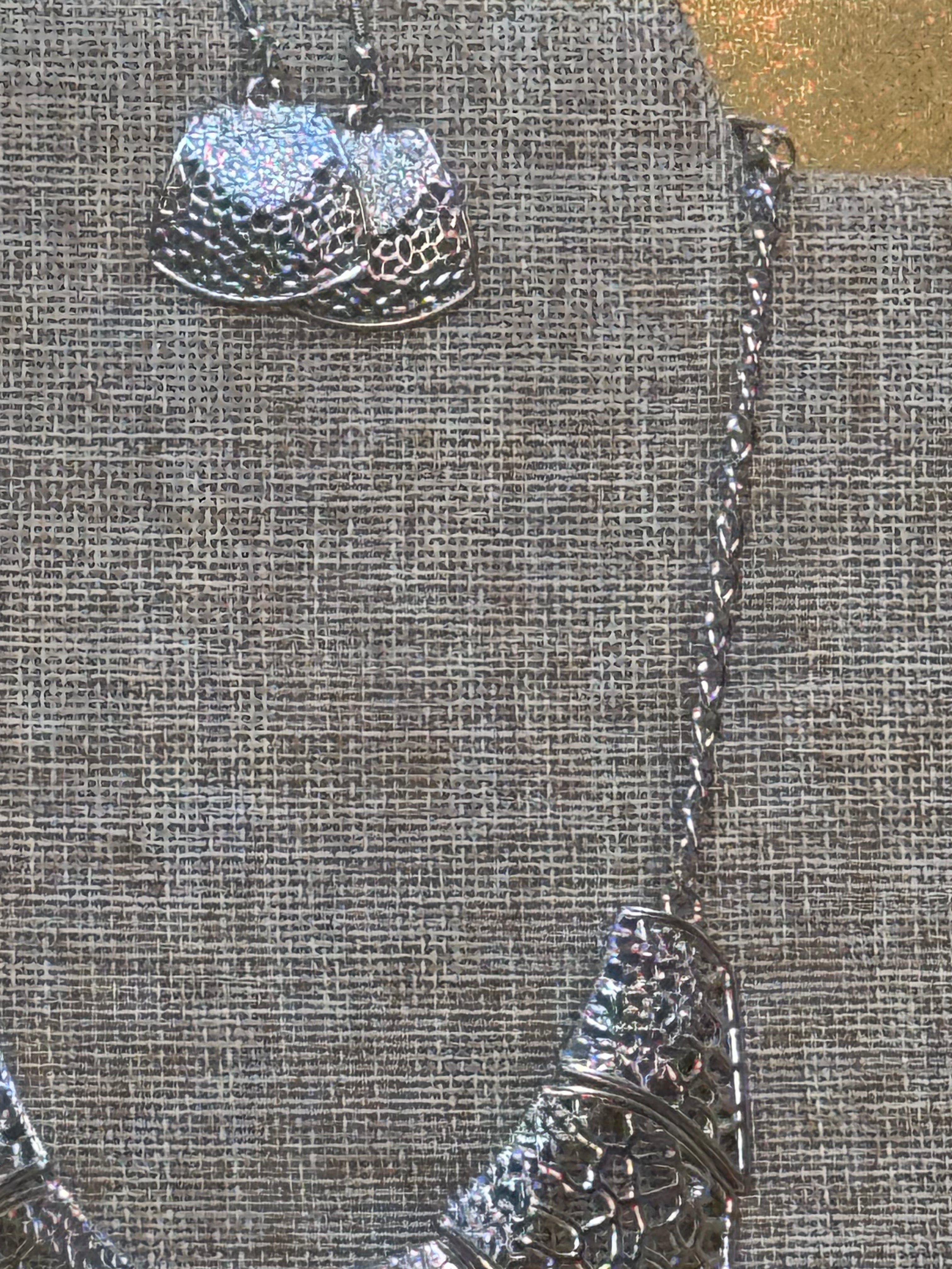 Paparazzi "Command and Conquer" Silver Bib Statement Necklace & Earring Set