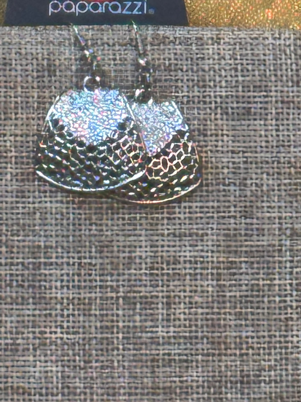 Paparazzi "Command and Conquer" Silver Bib Statement Necklace & Earring Set