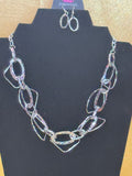 Chic & Modern: Paparazzi "Very Avant-Garde" Silver Geometric Necklace Set