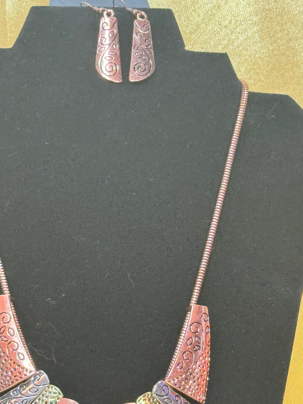 Paparazzi Accessories "Untamed" Mixed Metal Statement Necklace & Earring Set