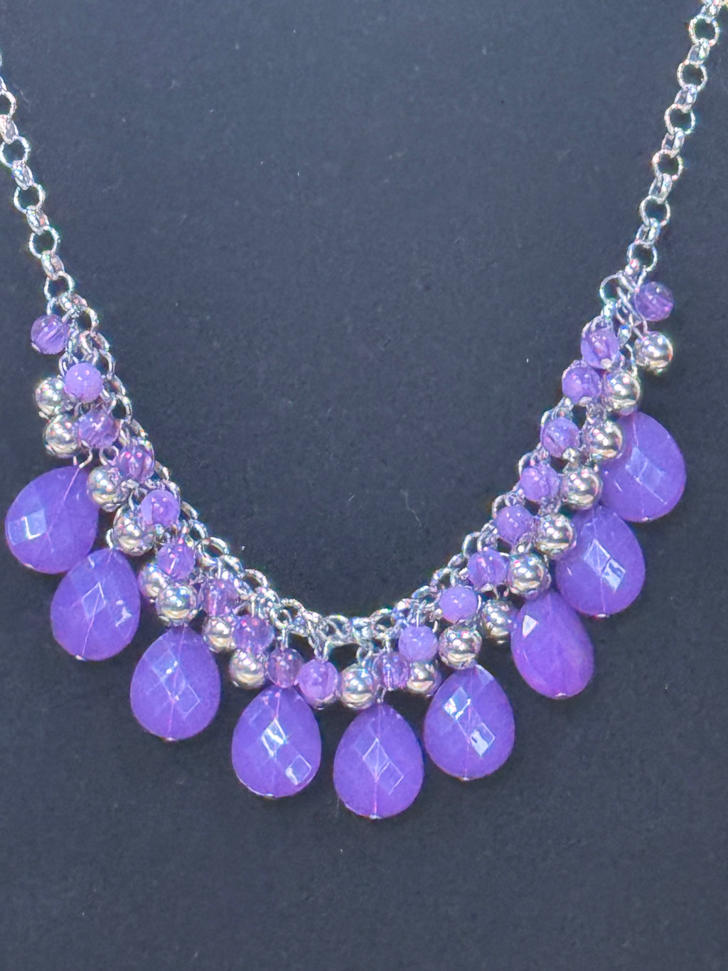 Paparazzi Accessories "Trending Tropicana" Purple Beaded Statement Necklace Set