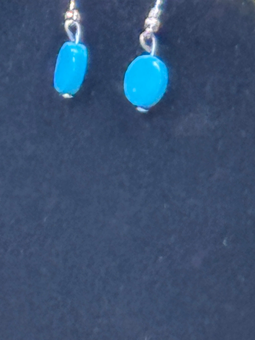 Paparazzi "Demi Diva" Blue Oval Bead Statement Necklace & Earring Set – Silver Tone