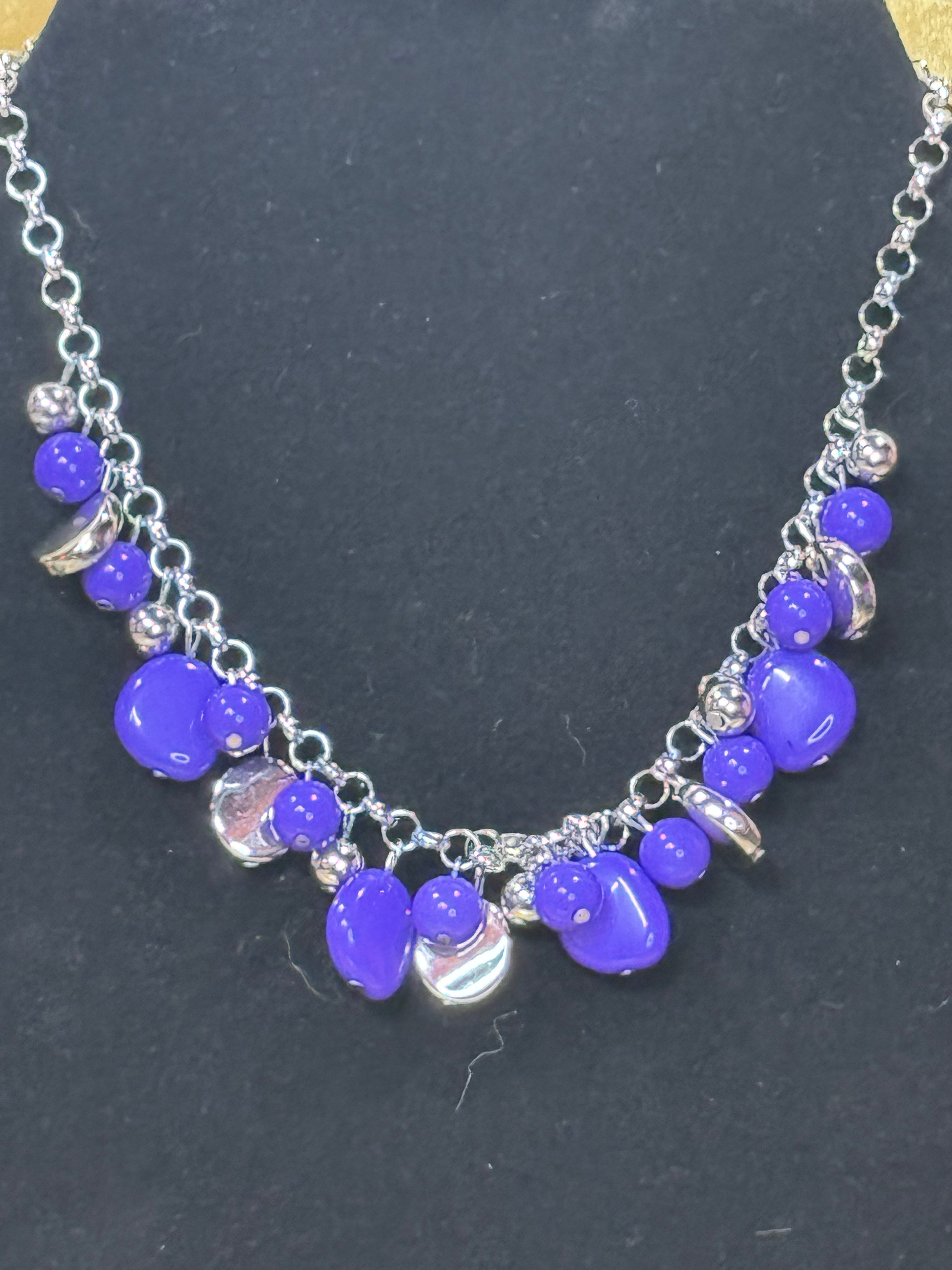 💜 Paparazzi "Flirtatiously Florida" Purple Beaded Statement Necklace & Earring Set 💜