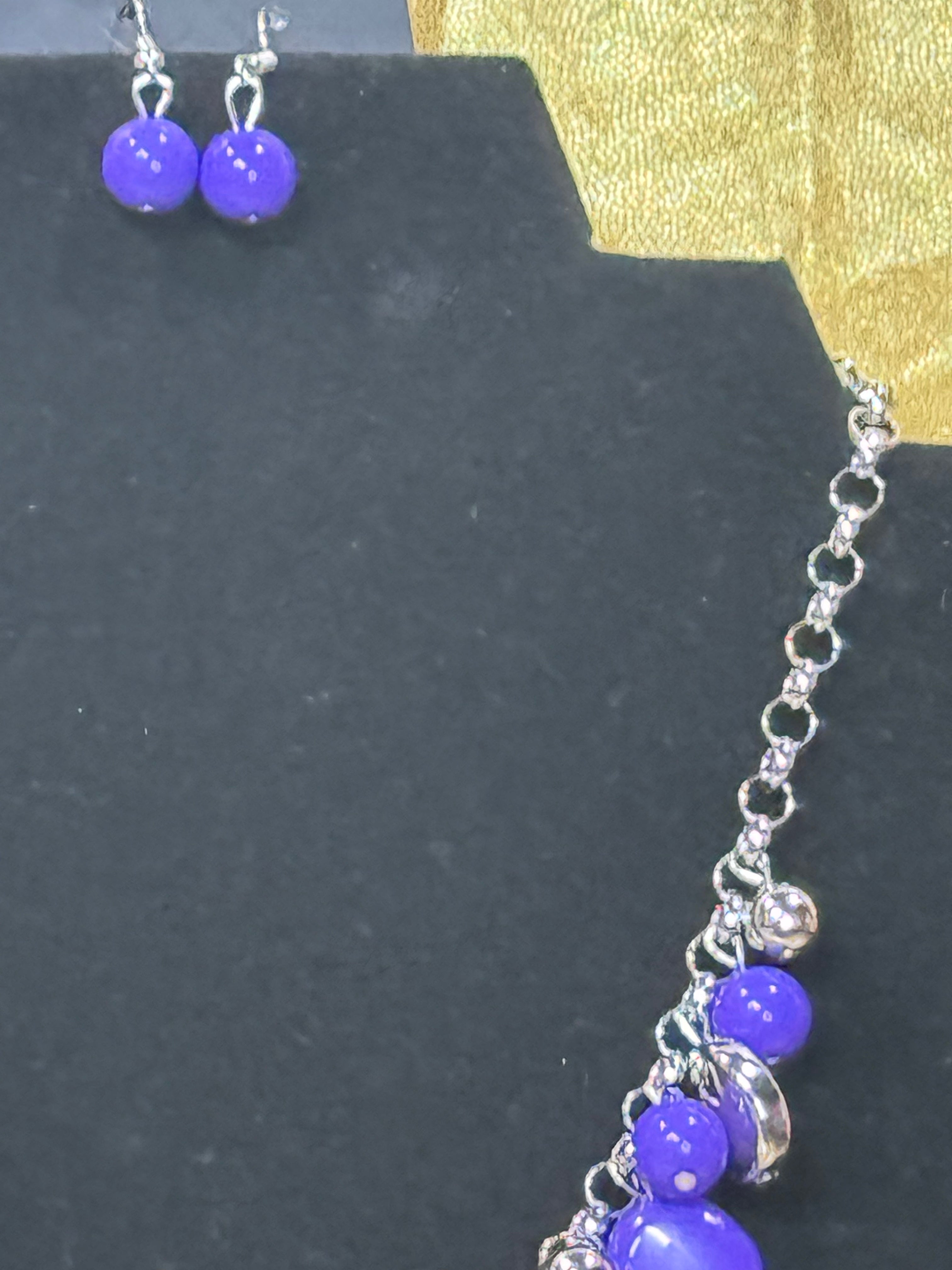 💜 Paparazzi "Flirtatiously Florida" Purple Beaded Statement Necklace & Earring Set 💜