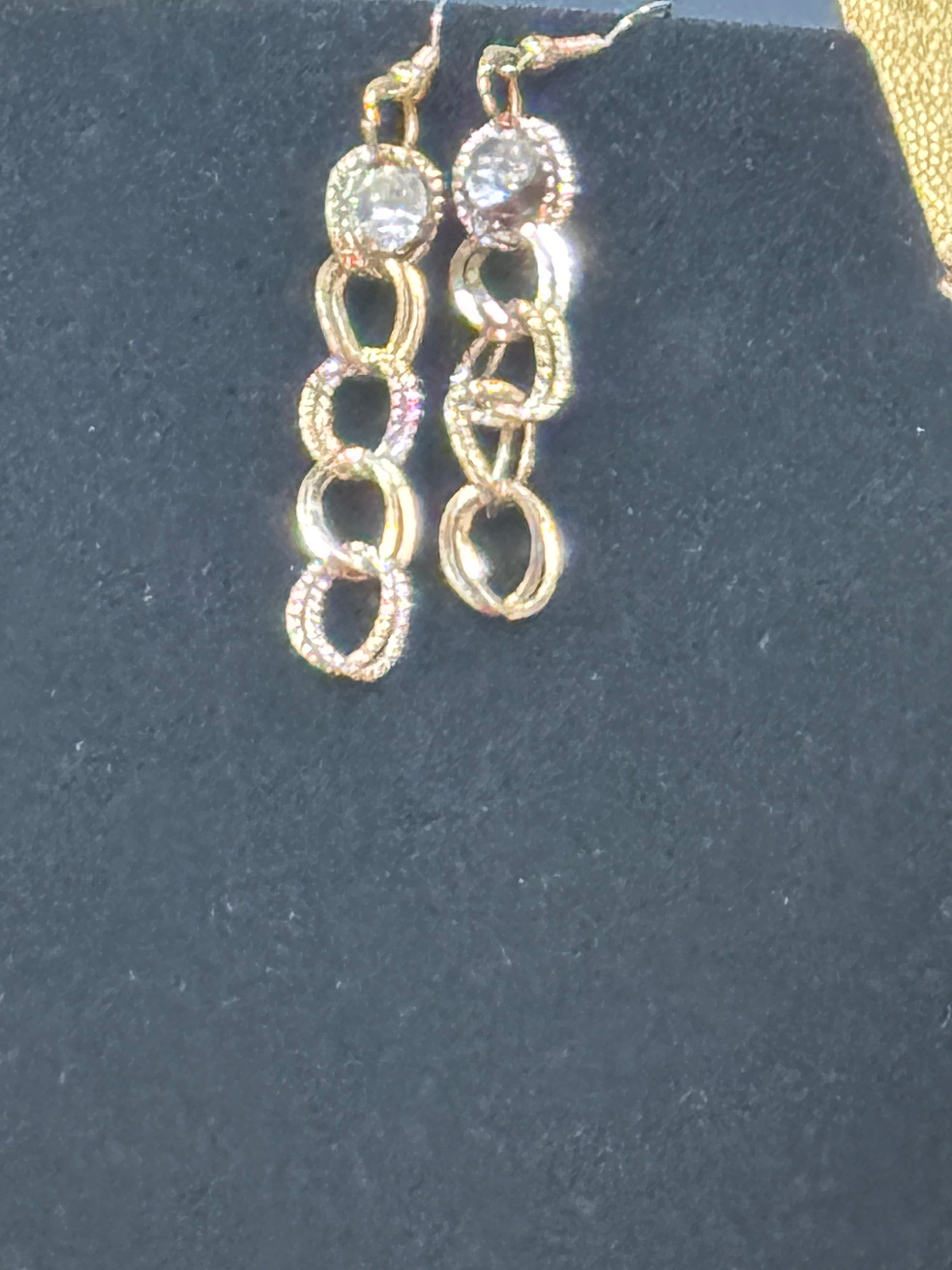 Paparazzi "Fishing for Compliments" Gold Multi-Layer Mesh Bib Necklace & Earring Set