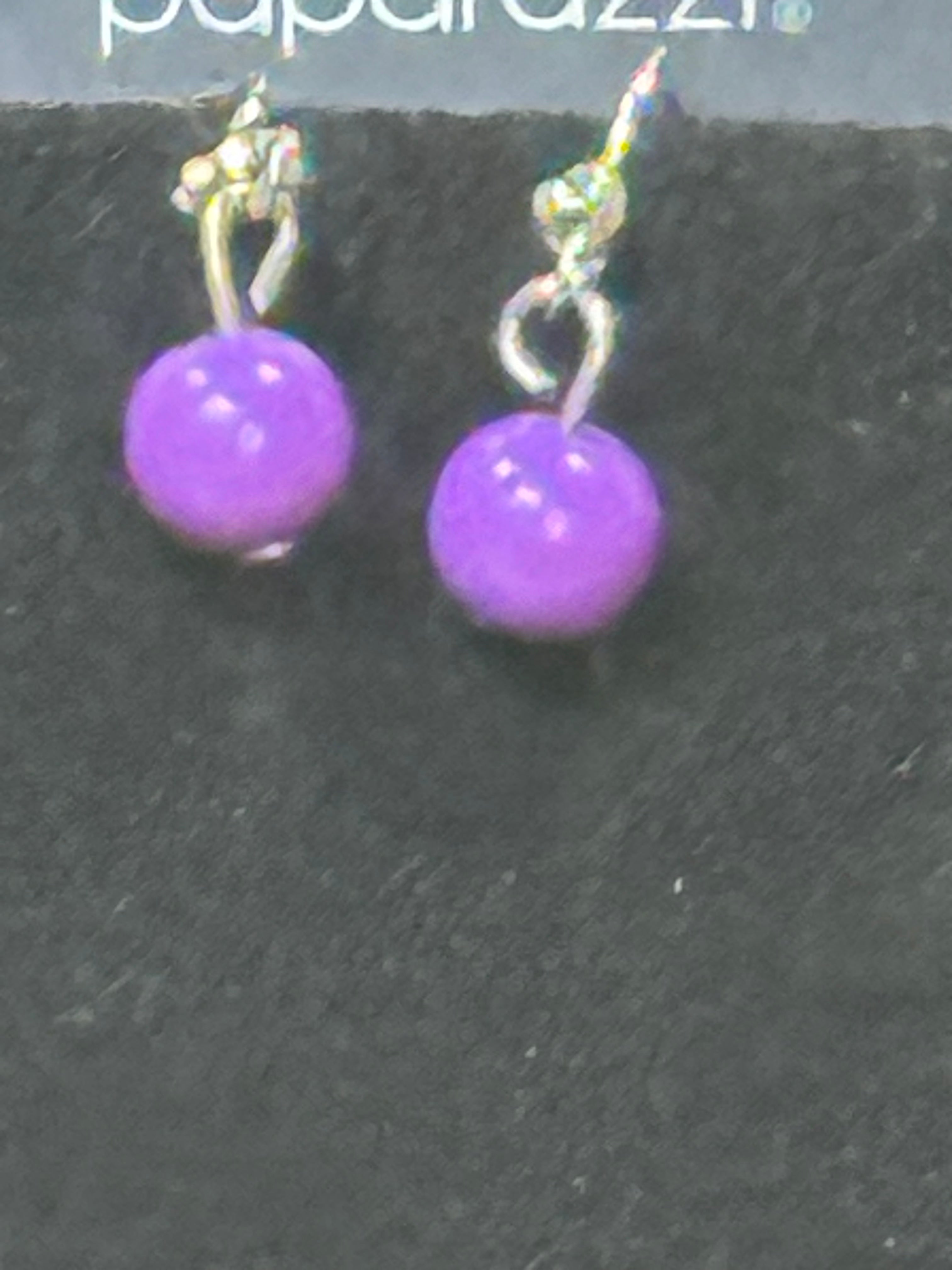 Paparazzi "On Mountain Time" Purple Bead & Silver Spacer Necklace Set