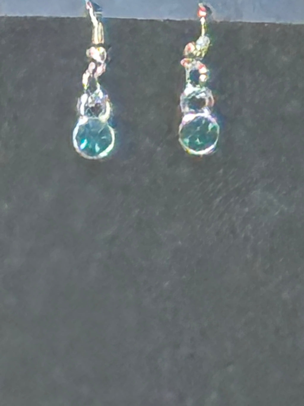 Paparazzi "My Moon and Stars" Green Rhinestone Spinning Pendant & Earring Set