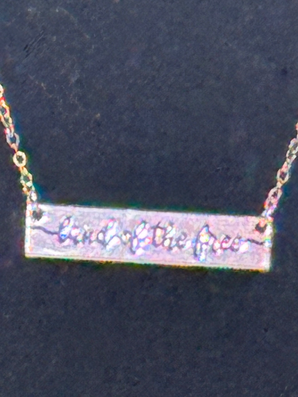 Paparazzi "Land of the Free" Gold Bar Necklace & Earring Set