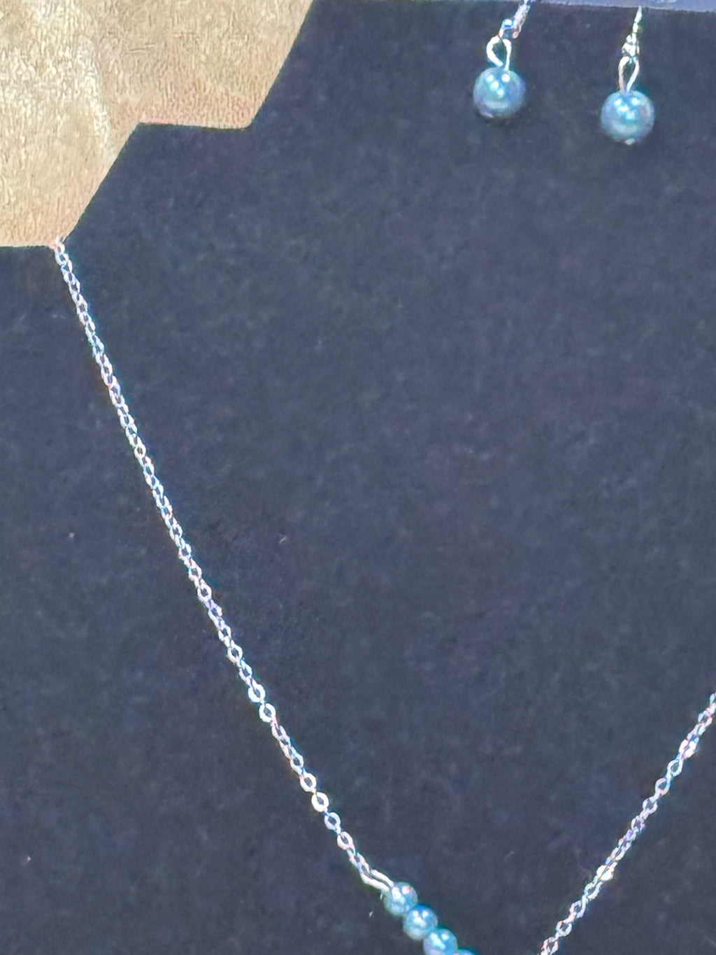 Paparazzi "Timeless Taste" Blue Pearl Lariat Necklace Set