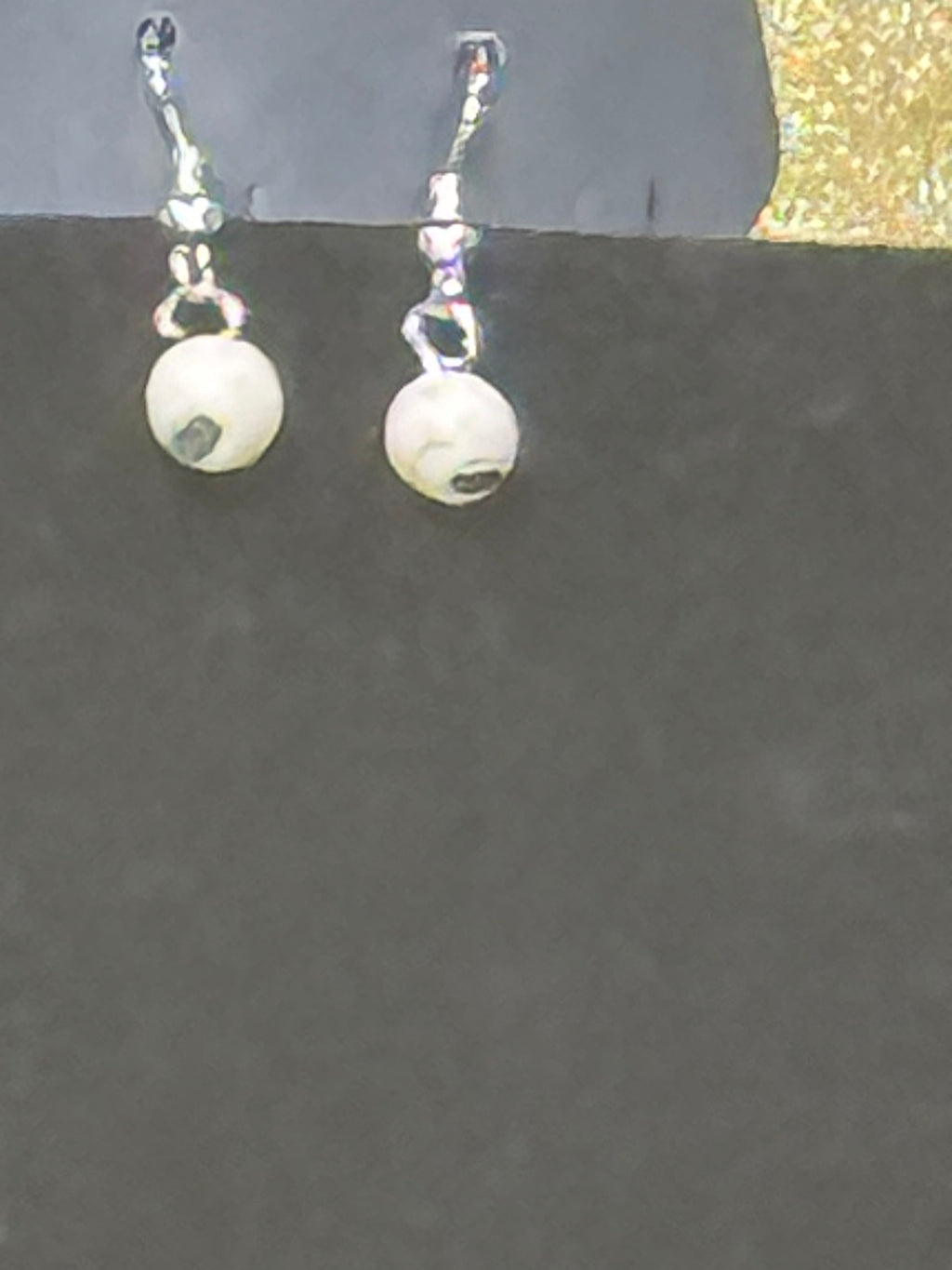 Paparazzi Neutral TERRA-tory Multi Necklace & Earring Set – Red, White, & Turquoise Beads with Silver Pendants