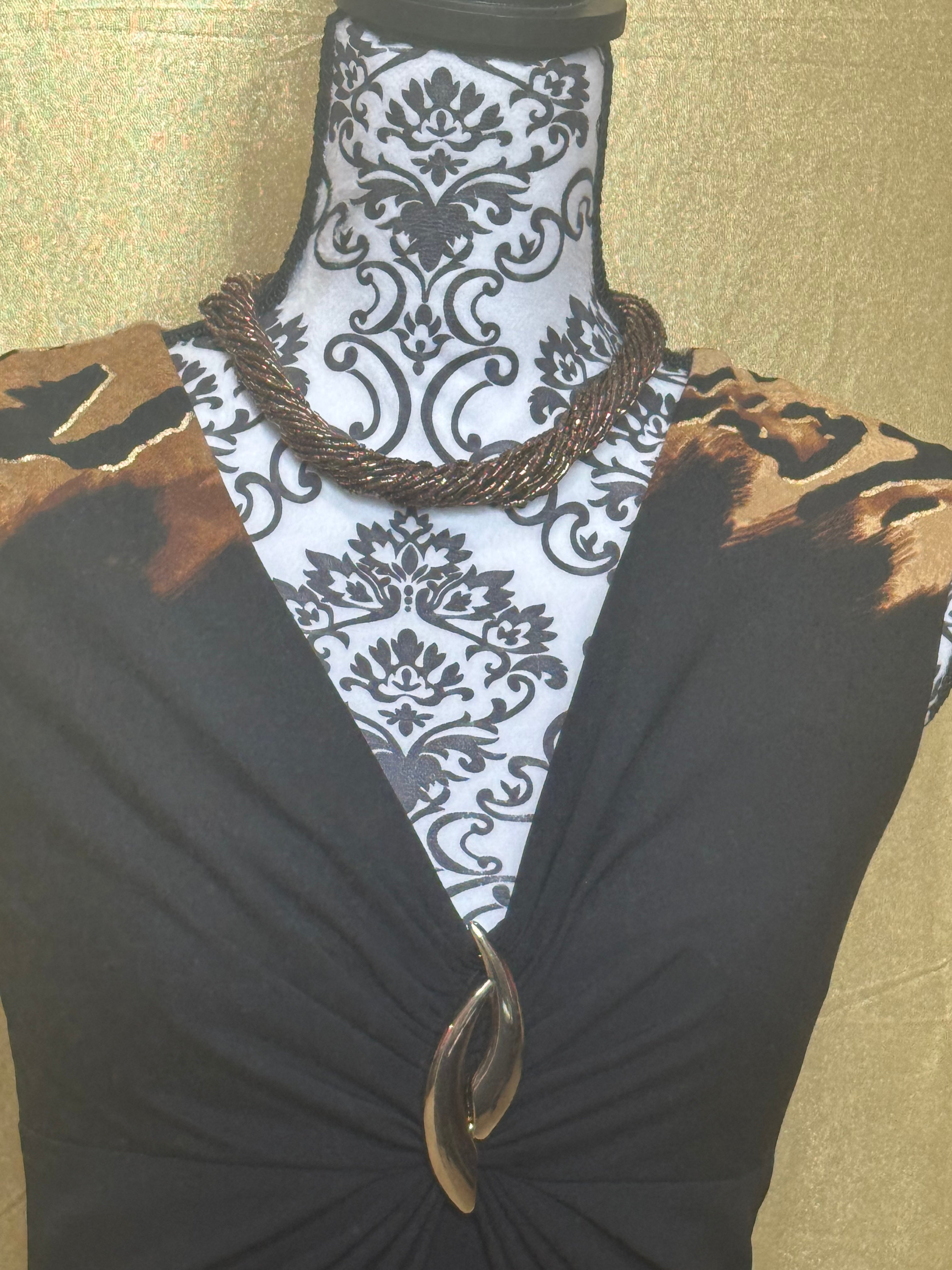 Outfit of the Week Highlight! ✨ Caché Black & Leopard Print Ruched Cocktail Dress - NWT Size 4