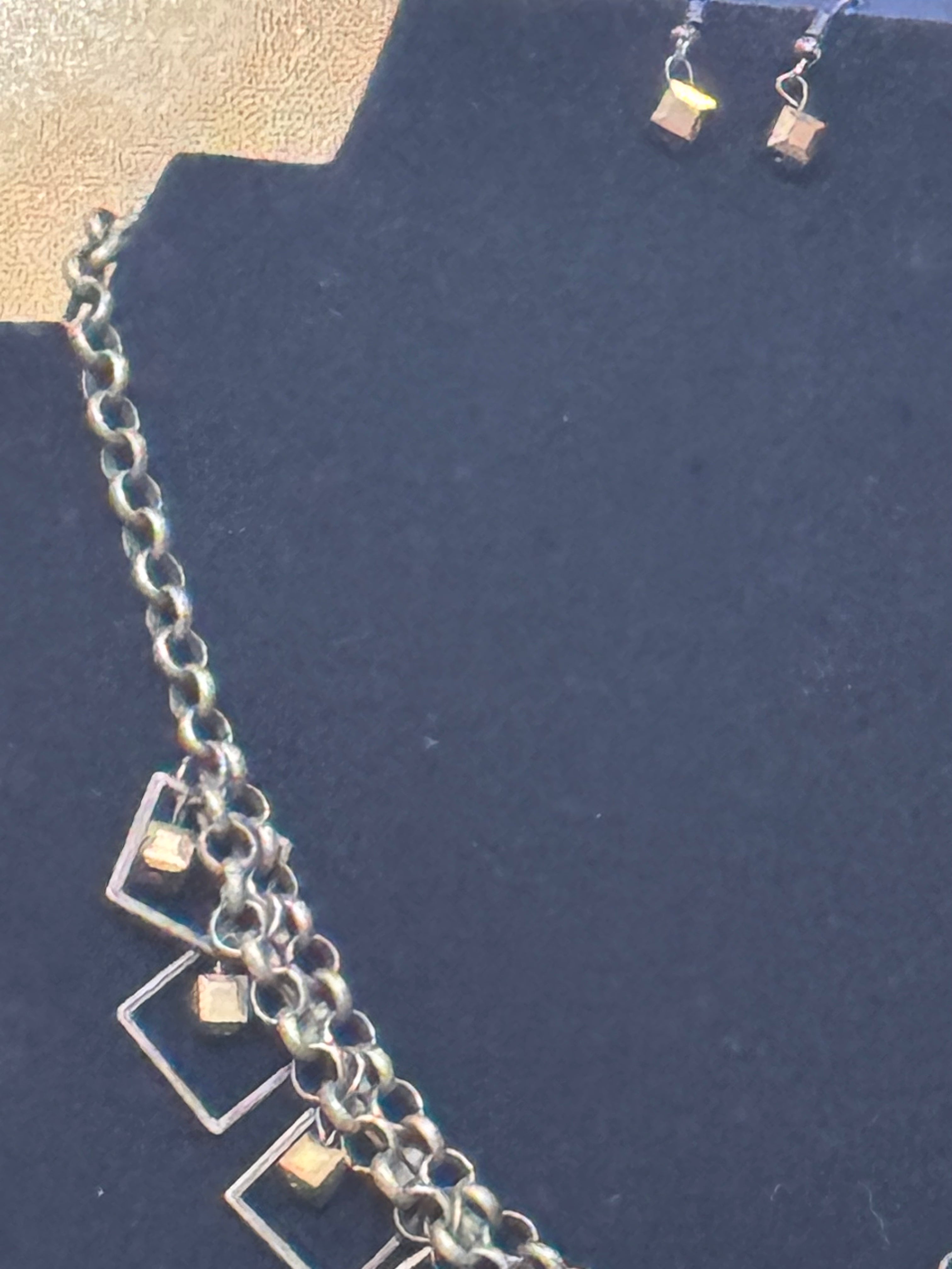 Paparazzi "GEO Down In History" Brass Geometric Necklace Set