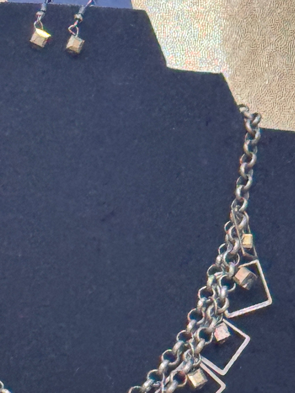 Paparazzi "GEO Down In History" Brass Geometric Necklace Set