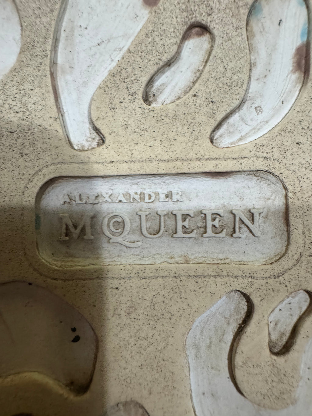 Authentic Alexander McQueen Black Leather Oversized Grip-Strap Platform Sneakers - Size 37