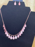 Paparazzi "Eastern CHIME Zone" Rose Gold / Copper Teardrop Necklace & Earring Set
