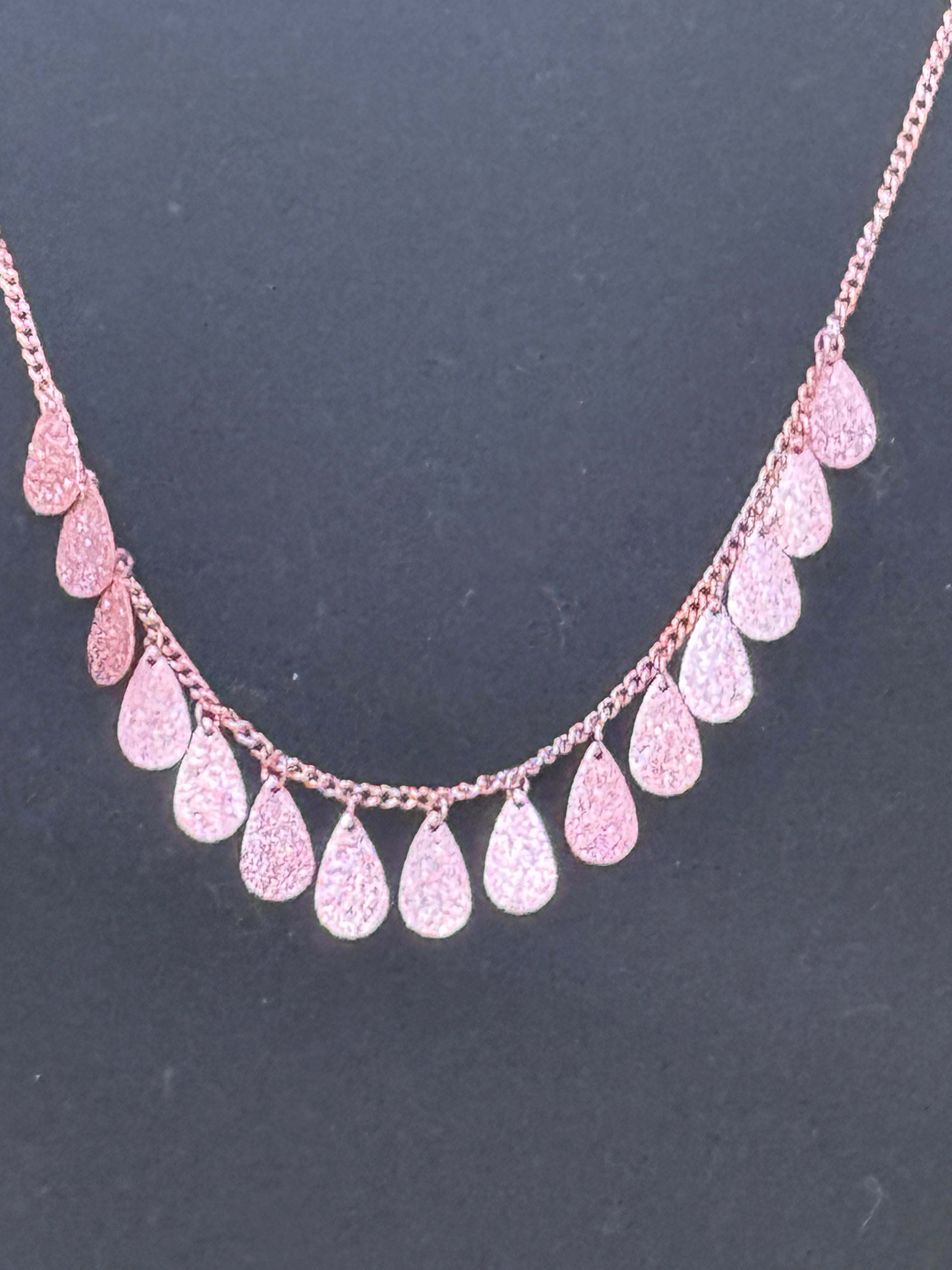Paparazzi "Eastern CHIME Zone" Rose Gold / Copper Teardrop Necklace & Earring Set