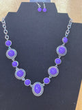 Paparazzi Voyager Vibes Purple Necklace & Earring Set
