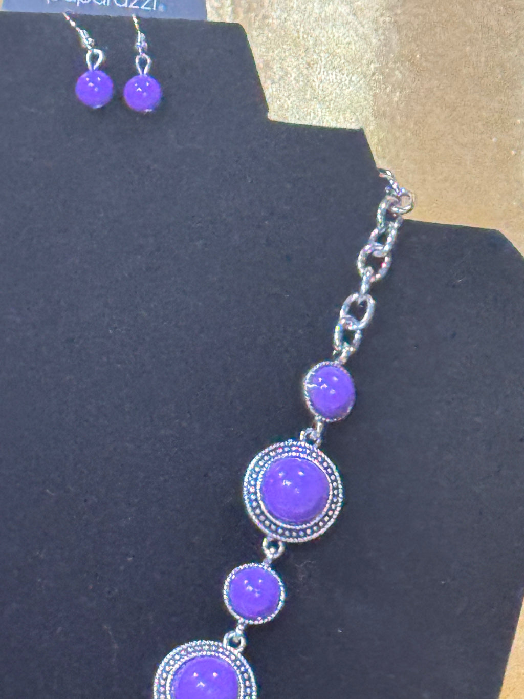 Paparazzi Voyager Vibes Purple Necklace & Earring Set