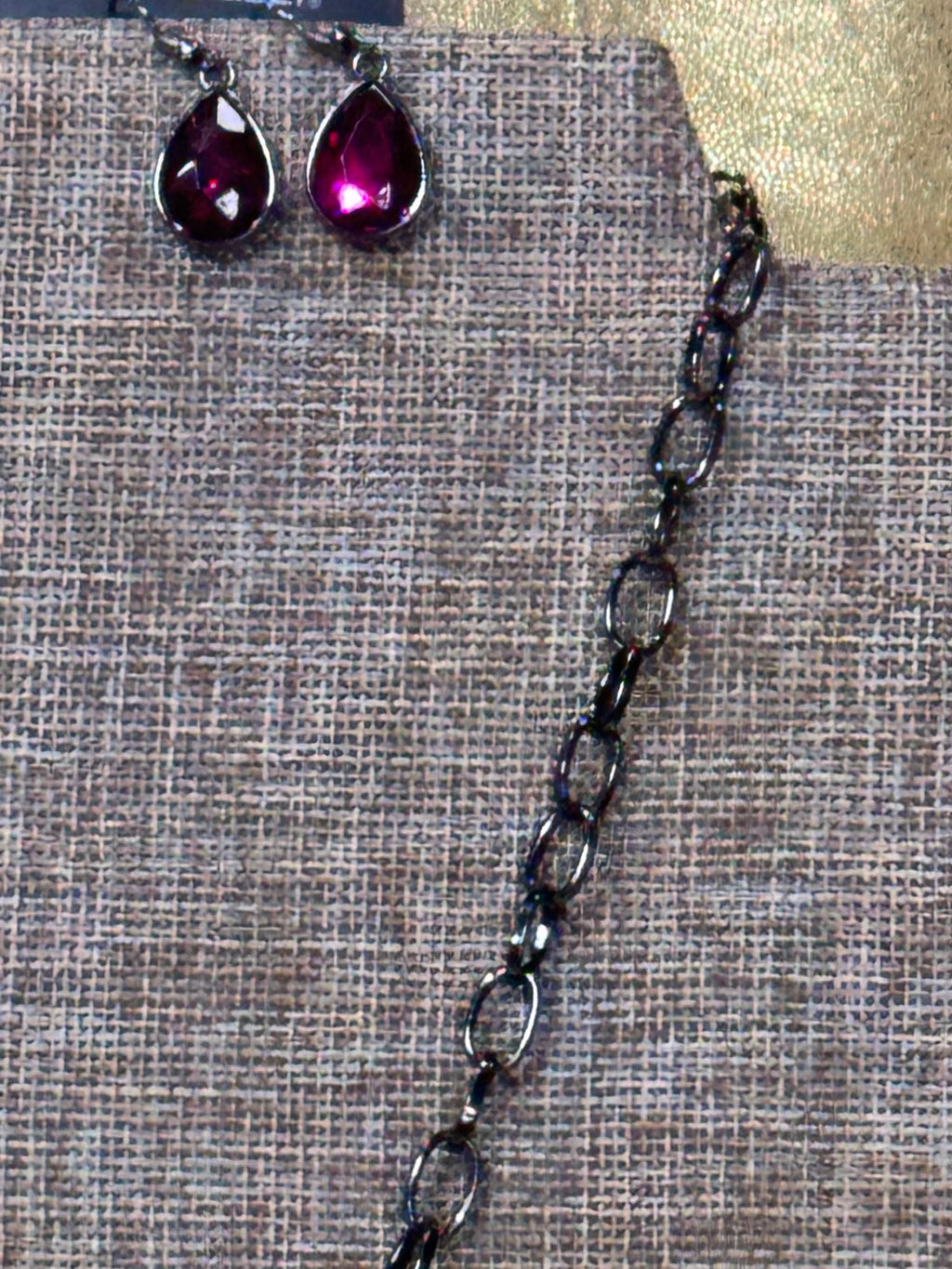 Paparazzi "So Sorority" Purple & Gunmetal Necklace Set
