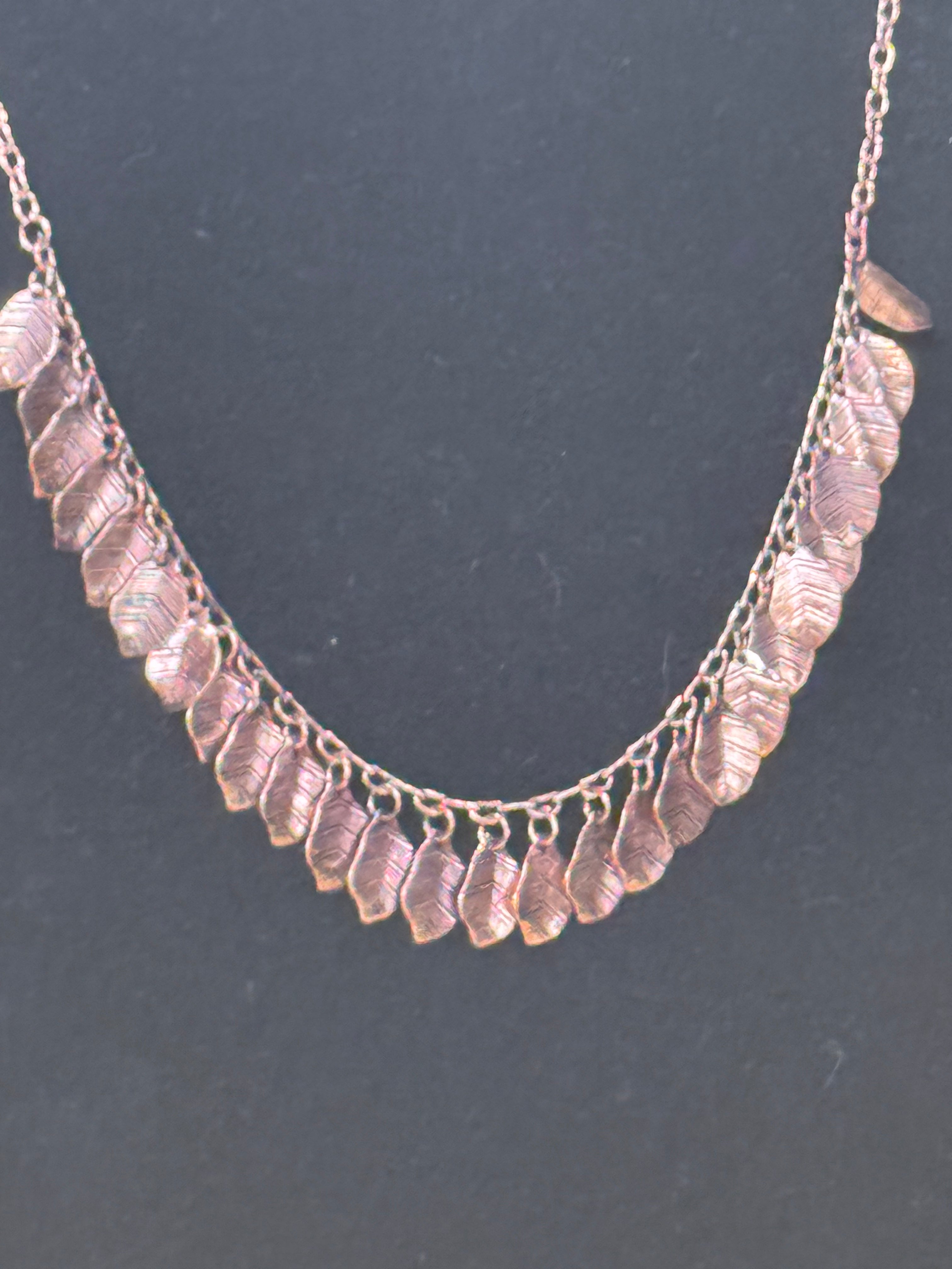 Paparazzi "Sail Across The Sky" Copper Feather Necklace Set