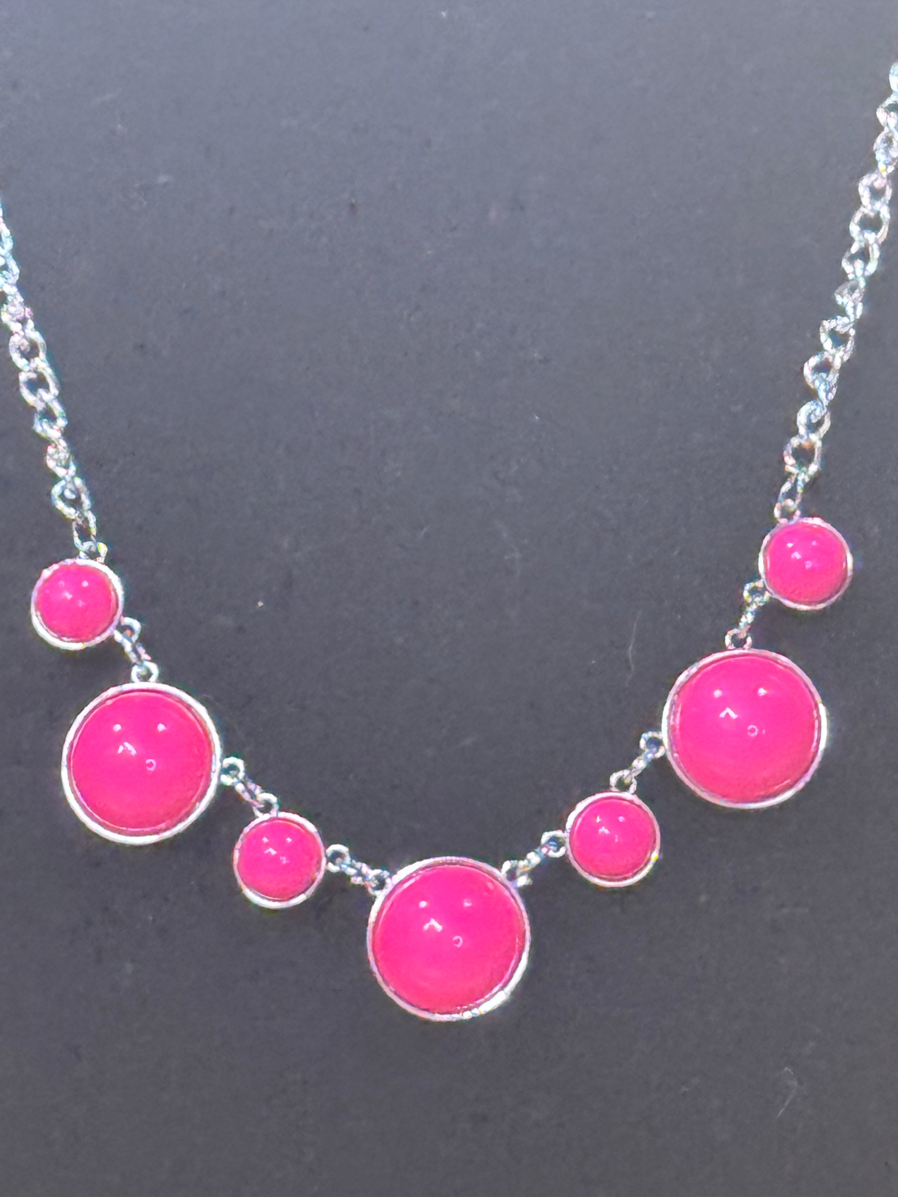 🌸 Paparazzi Prismatically POP-tastic Pink Necklace & Earring Set 🌸
