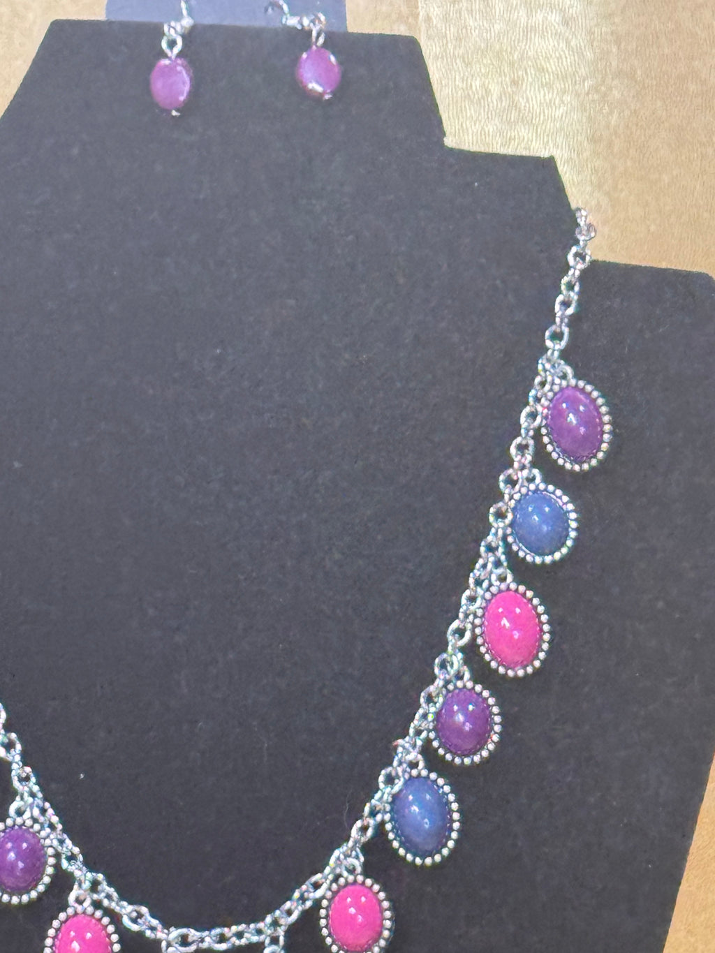 Paparazzi "Make Some ROAM!" Multi-Color Bead Fringe Necklace & Earring Set