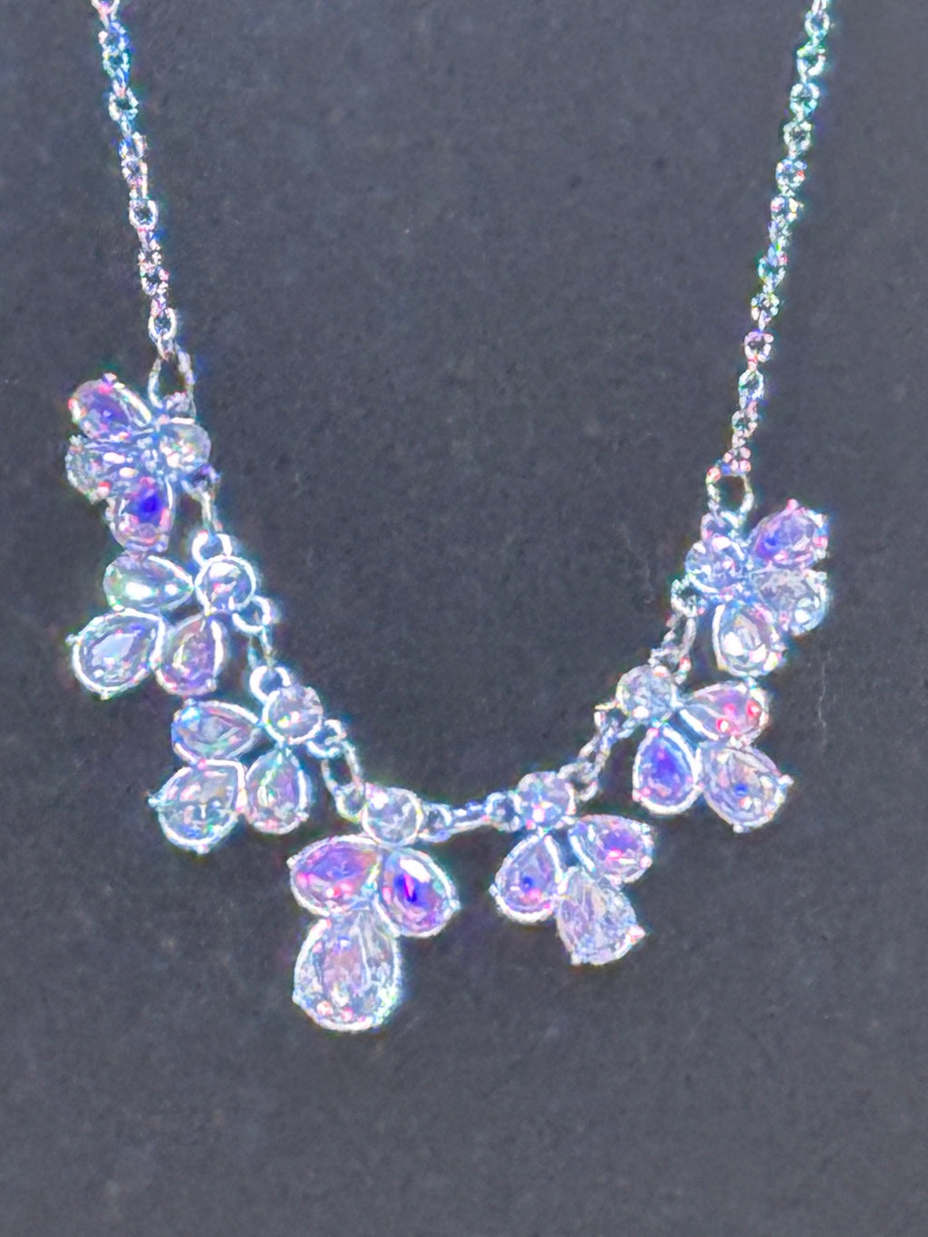 Paparazzi "Extragalactic Extravagance" Iridescent Floral Statement Necklace