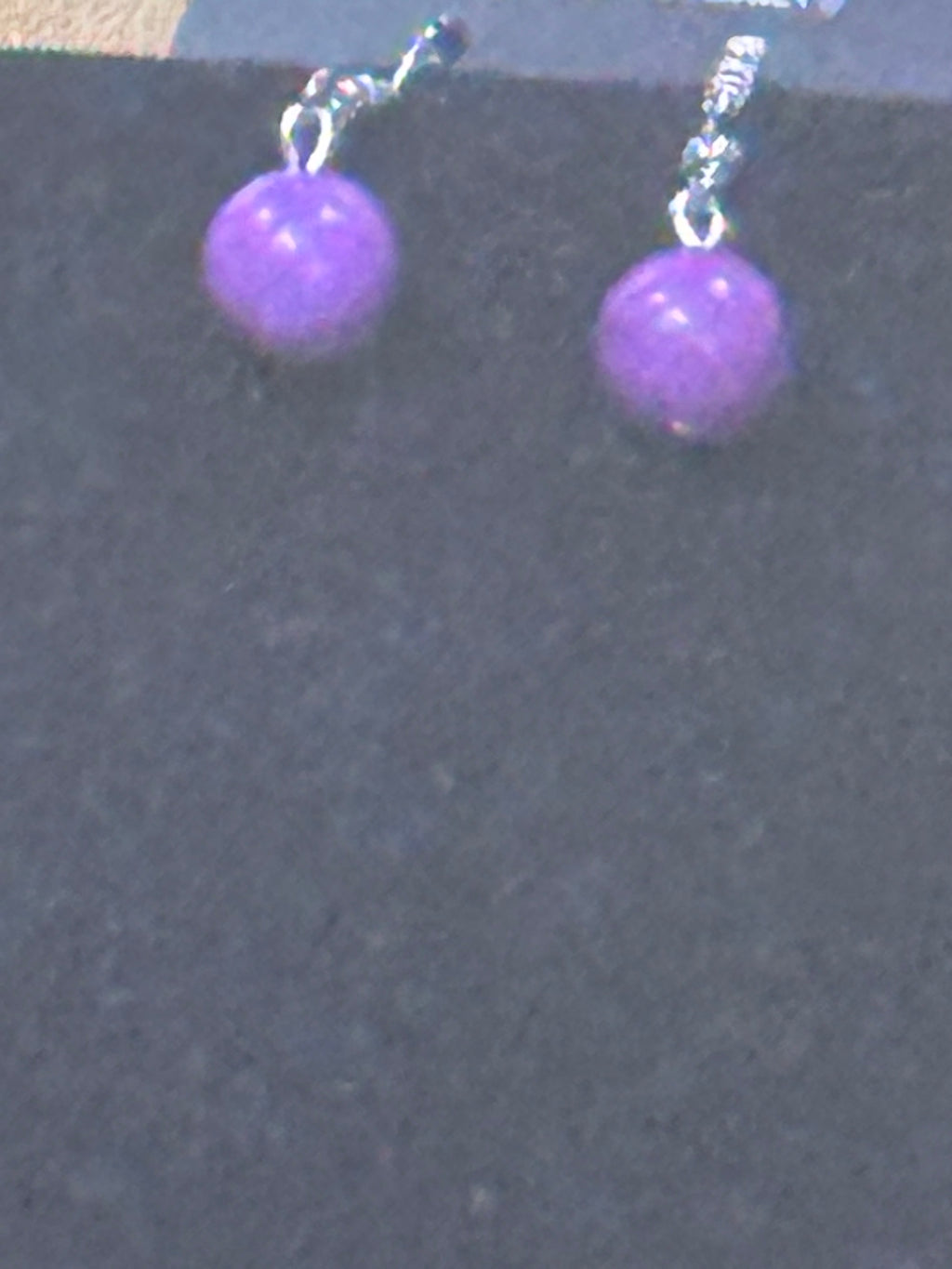 Paparazzi "Garden Glade" Purple Bead Textured Silver Necklace & Earring Set