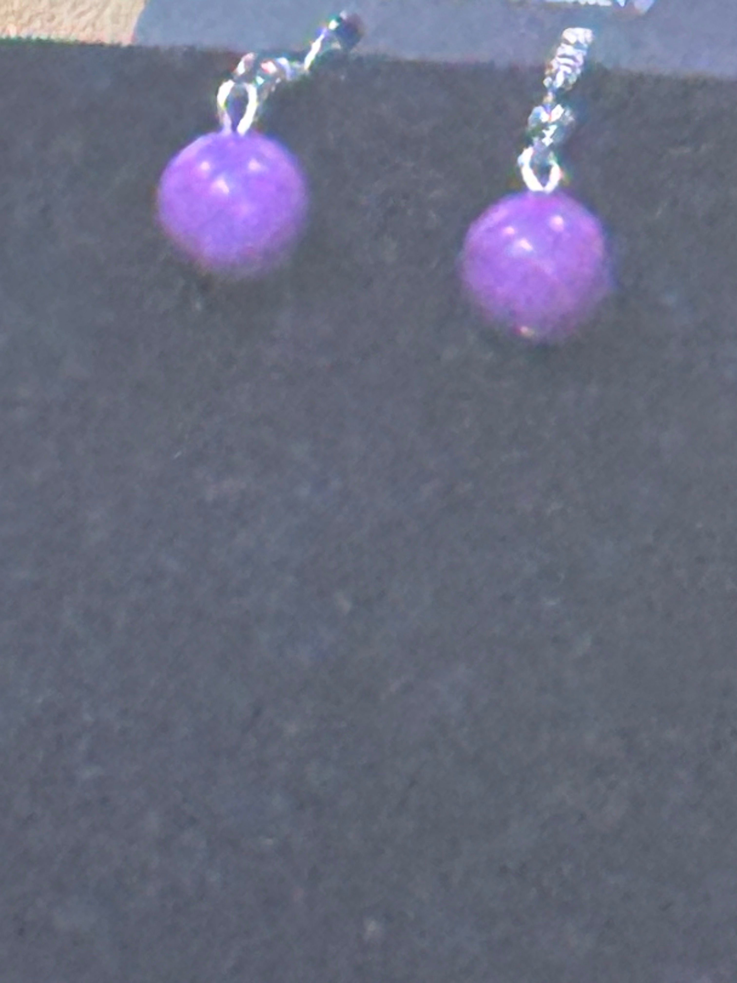 Paparazzi "Garden Glade" Purple Bead Textured Silver Necklace & Earring Set