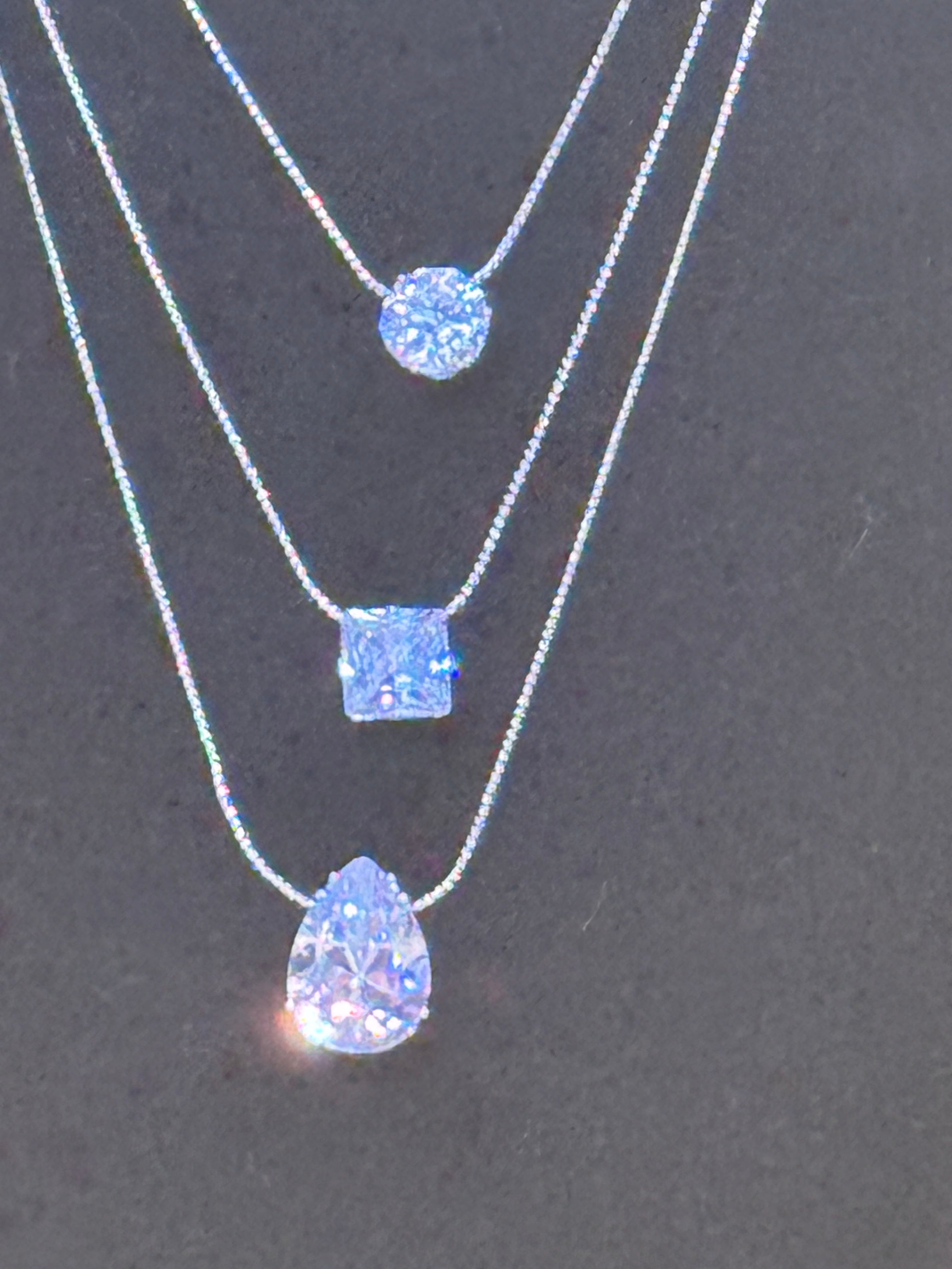 Paparazzi "Lustrous Layers" White Iridescent Layered Rhinestone Necklace & Earring Set
