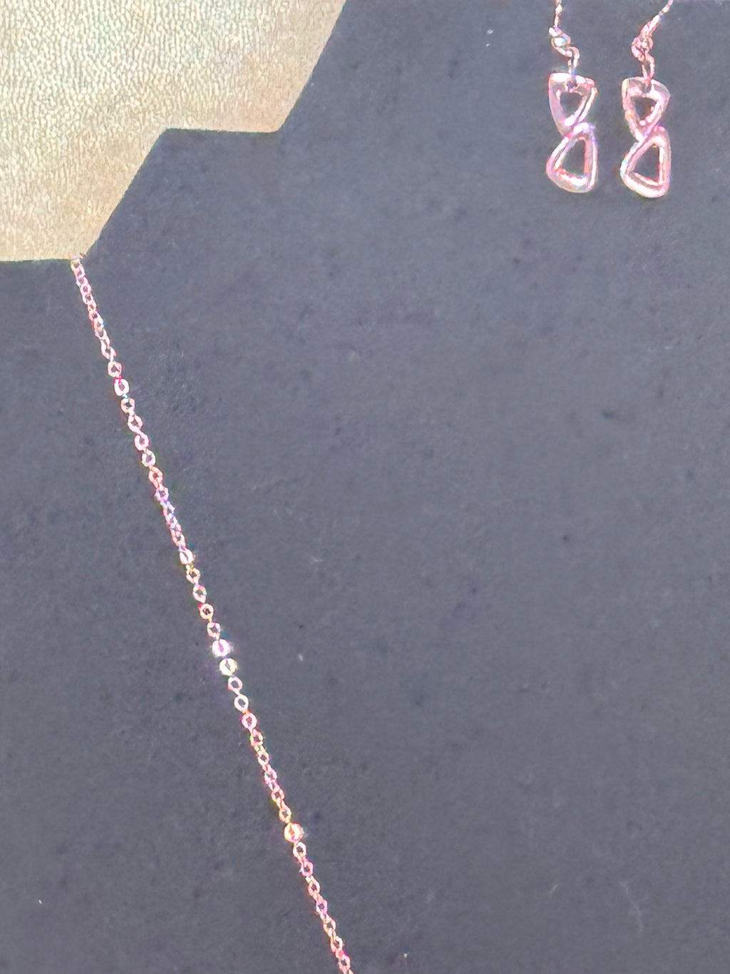 Paparazzi "Vertigo" Copper/Rose Gold Open Geometric Necklace & Earring Set